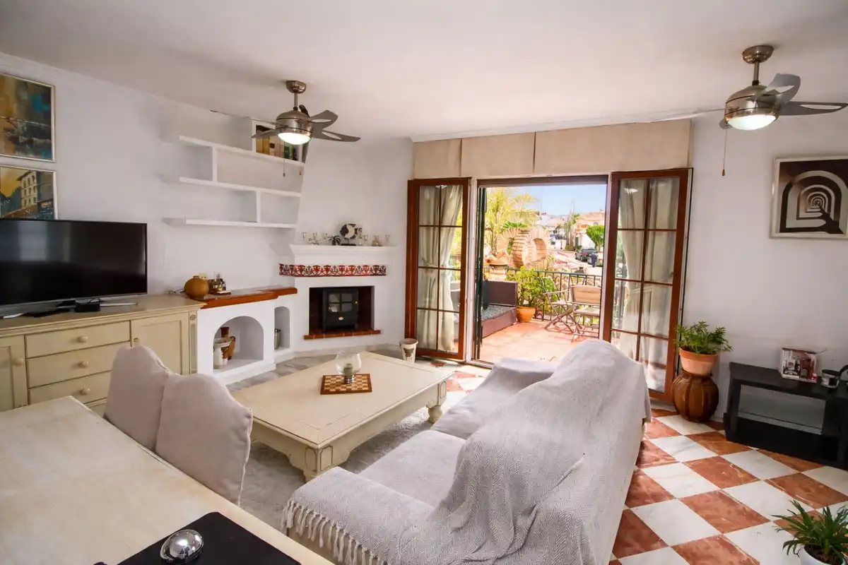 Living room of Detached homes for sale in Mijas  with Heating, Terrace and Swimming Pool