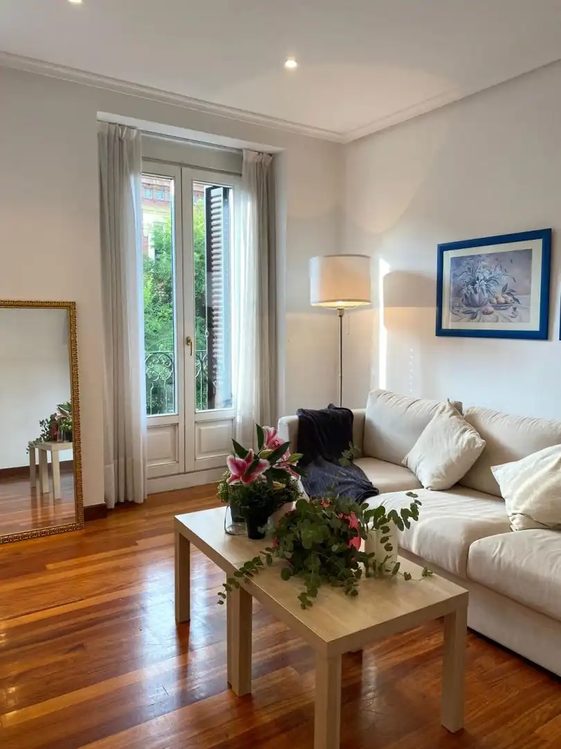 Sala de estar de Piso de alquiler en Madrid con Aire acondicionado, Calefacción y Balcón