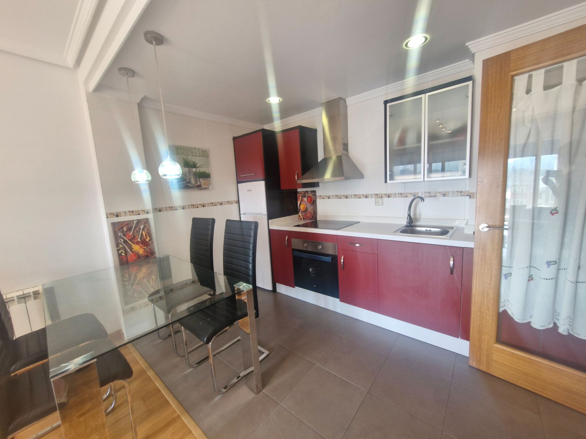 Kitchen of Flat for sale in Foz  with Heating, Terrace and Storage room