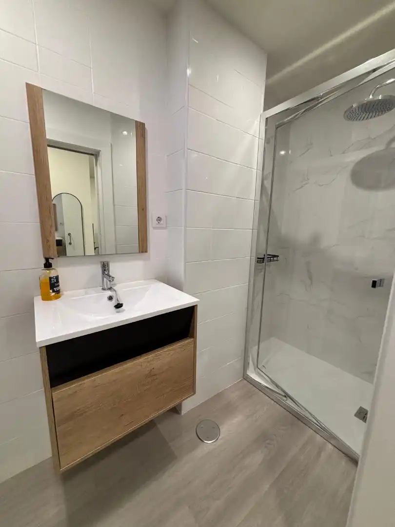 Baño de Apartamento de alquiler en Oviedo  con Calefacción, Parquet y Amueblado