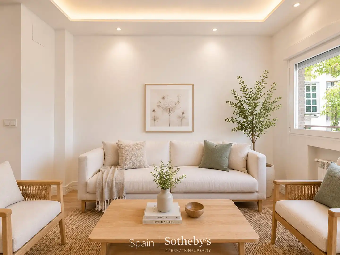 Wohnzimmer von Wohnungen zum Verkauf in Madrid mit Klimaanlage und Heizung