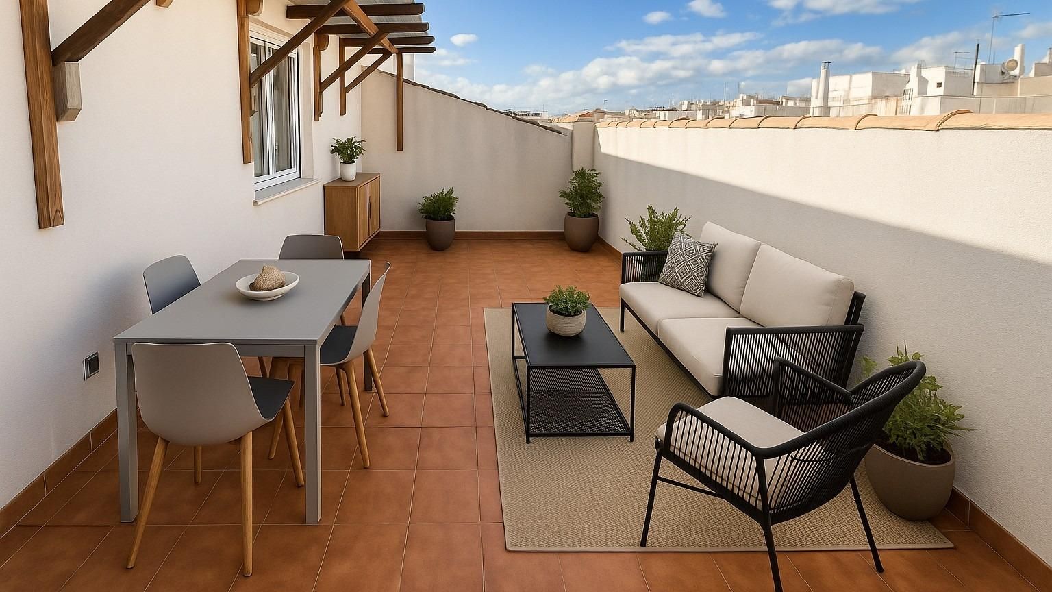 Terrace of Attic for sale in Castellón de la Plana / Castelló de la Plana  with Air Conditioner, Heating and Terrace