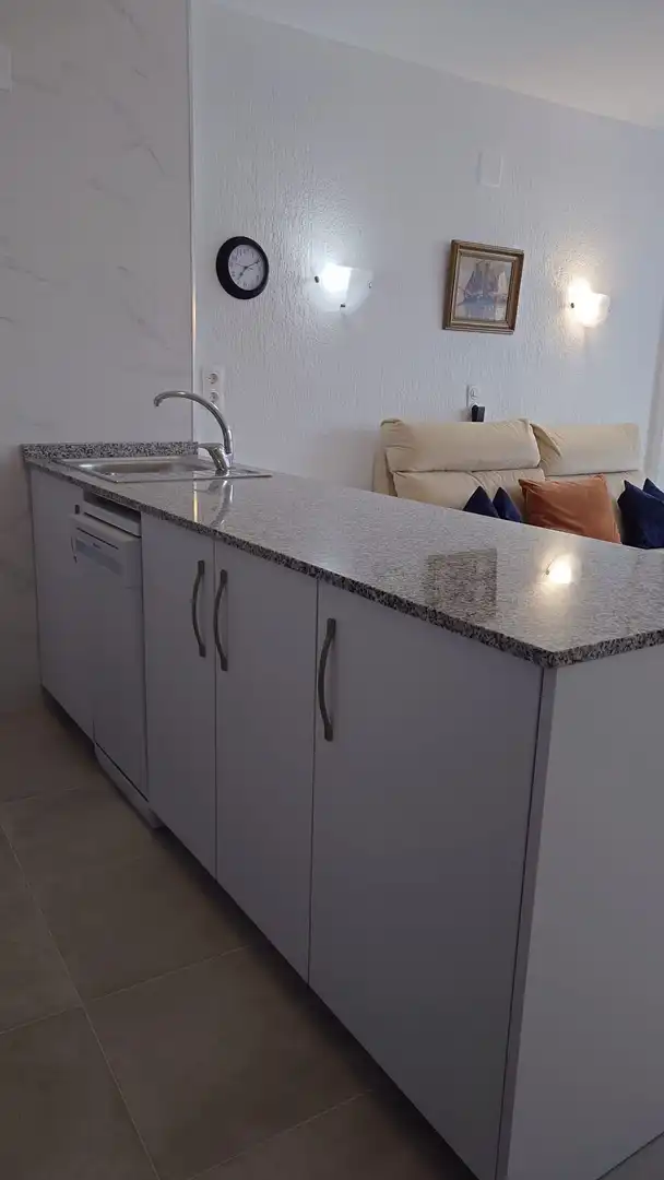 Küche von Wohnungen zum Verkauf in Calpe / Calp mit Klimaanlage, Privatgarten und Terrasse