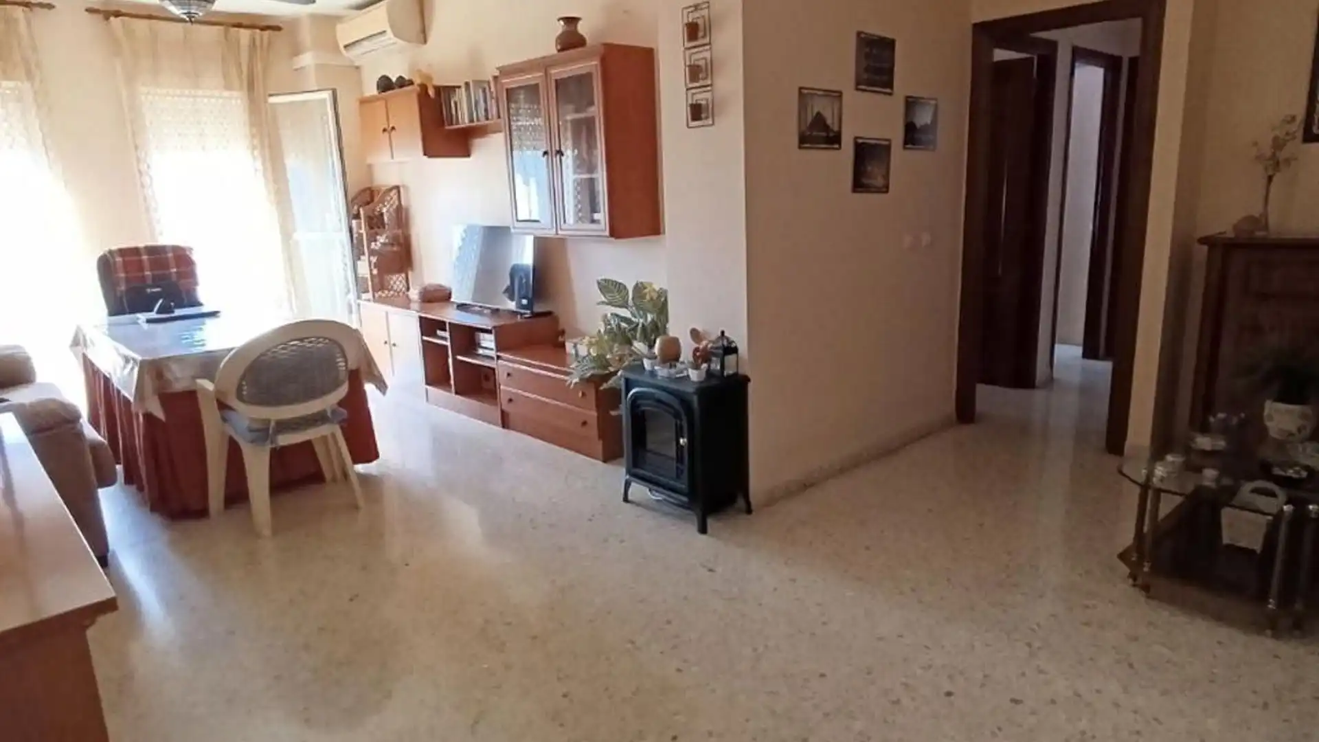 Living room of Flat for sale in  Huelva Capital  with Terrace and Furnished
