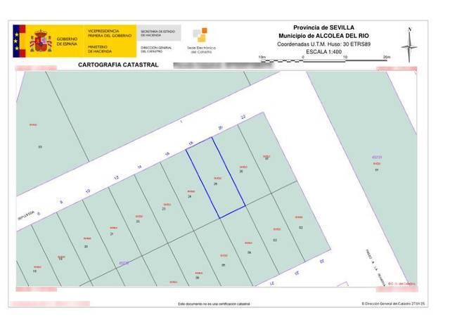 Terreno residencial en Venta en Alcolea del Río