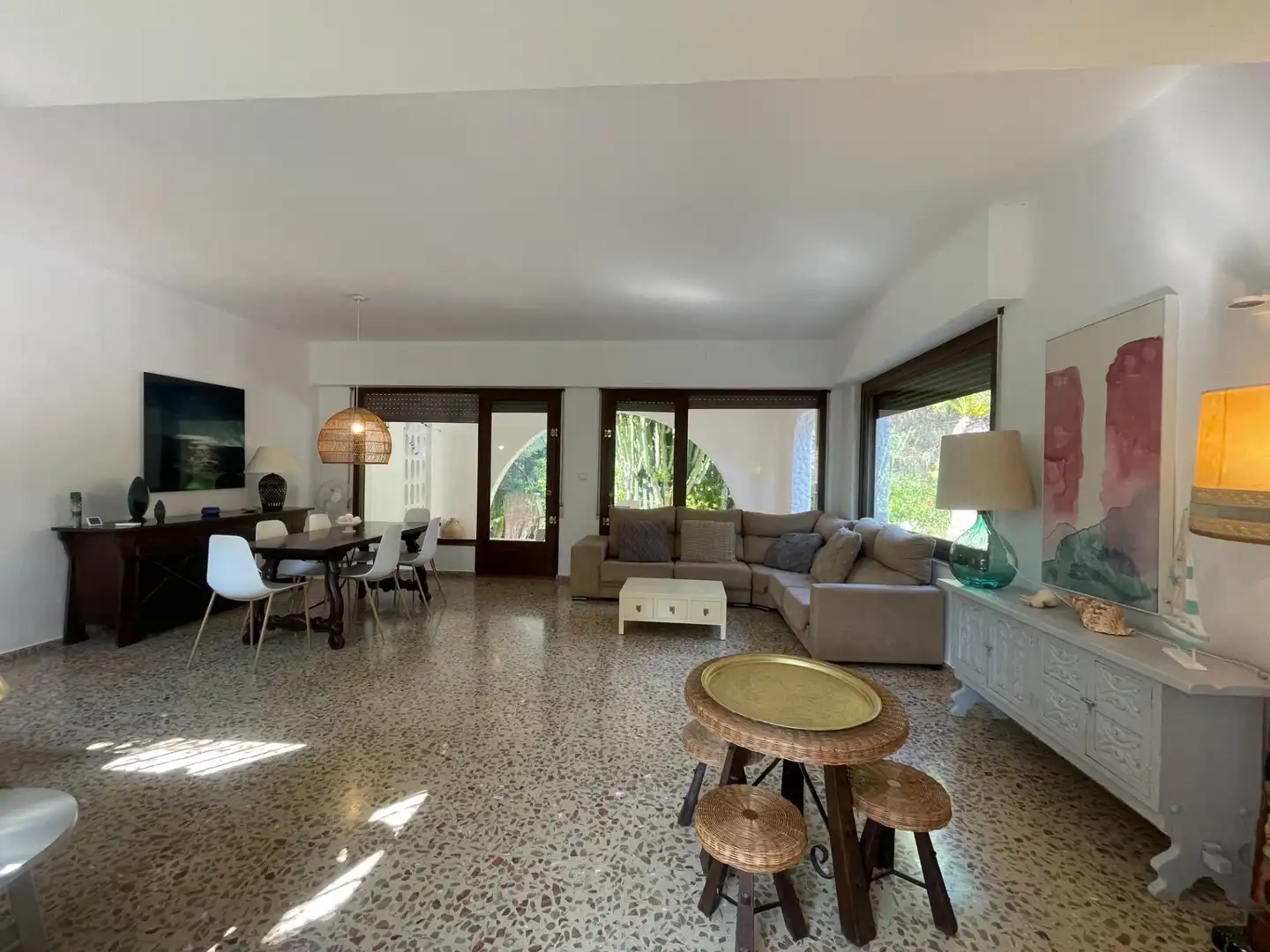 Wohnzimmer von Haus oder Chalet zur Miete in Dénia mit Klimaanlage, Heizung und Privatgarten