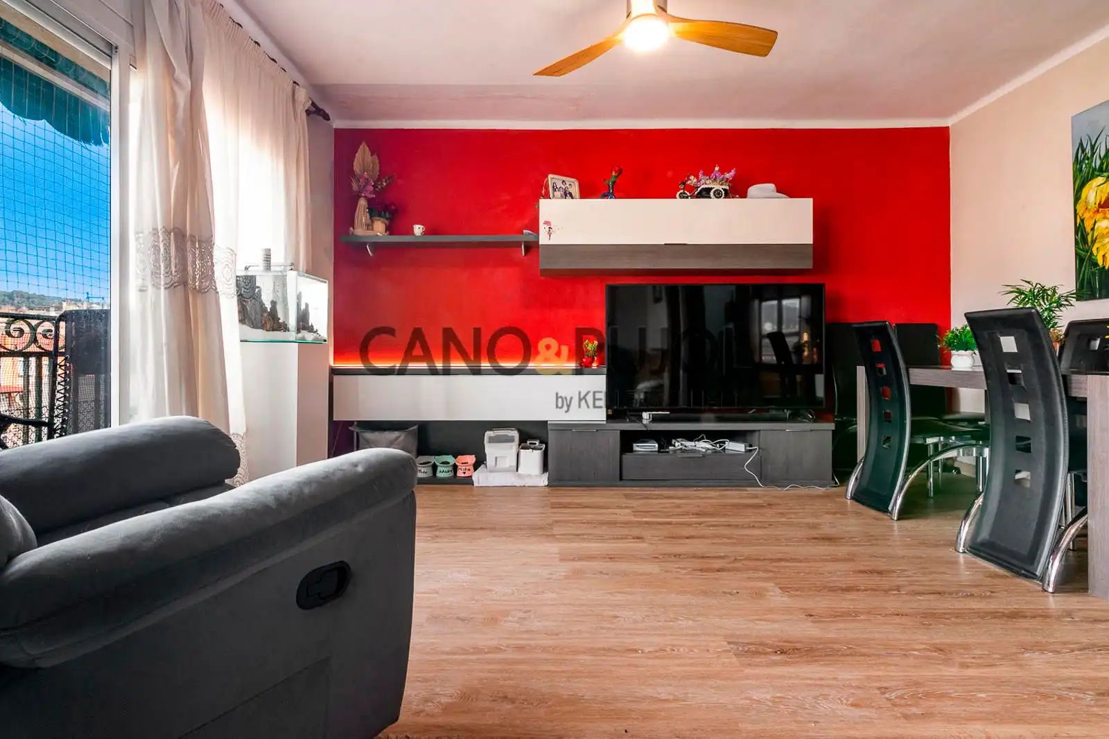 Sala de estar de Piso en venta en Caldes de Montbui con Aire acondicionado y Terraza
