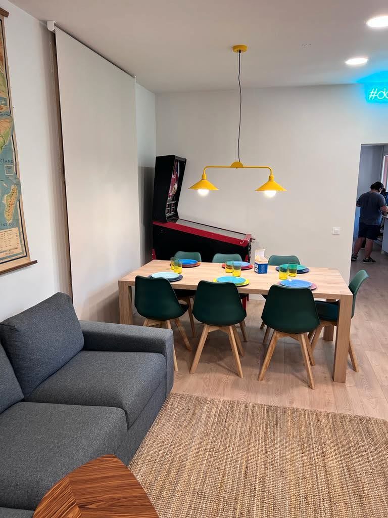 Dining room of Flat to share in  Lleida Capital  with Air Conditioner, Heating and Parquet flooring