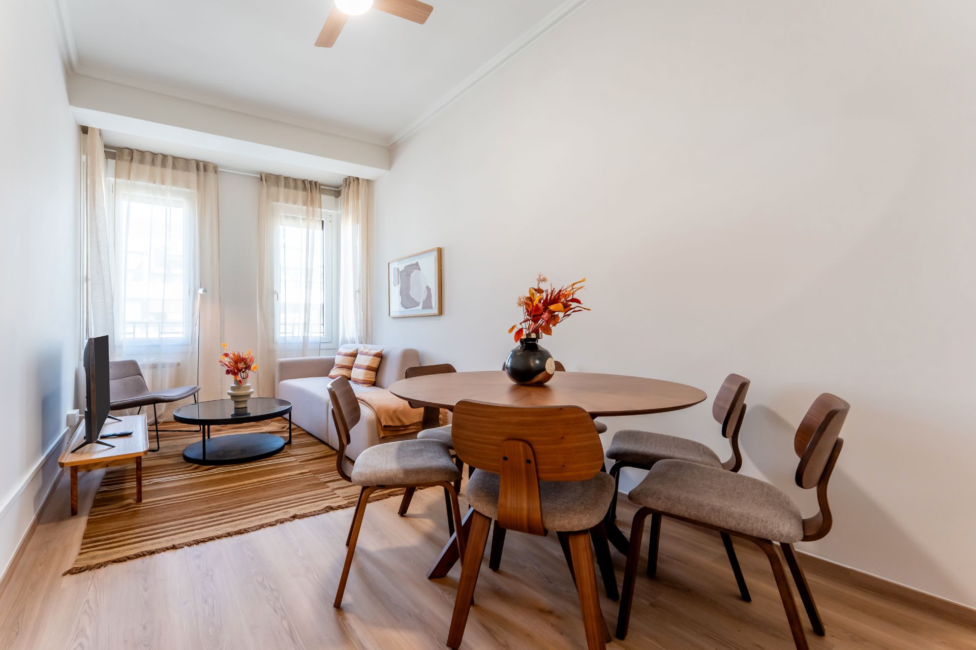 Esszimmer von Wohnung zur Miete in Donostia - San Sebastián  mit Heizung, Parkett und Möbliert