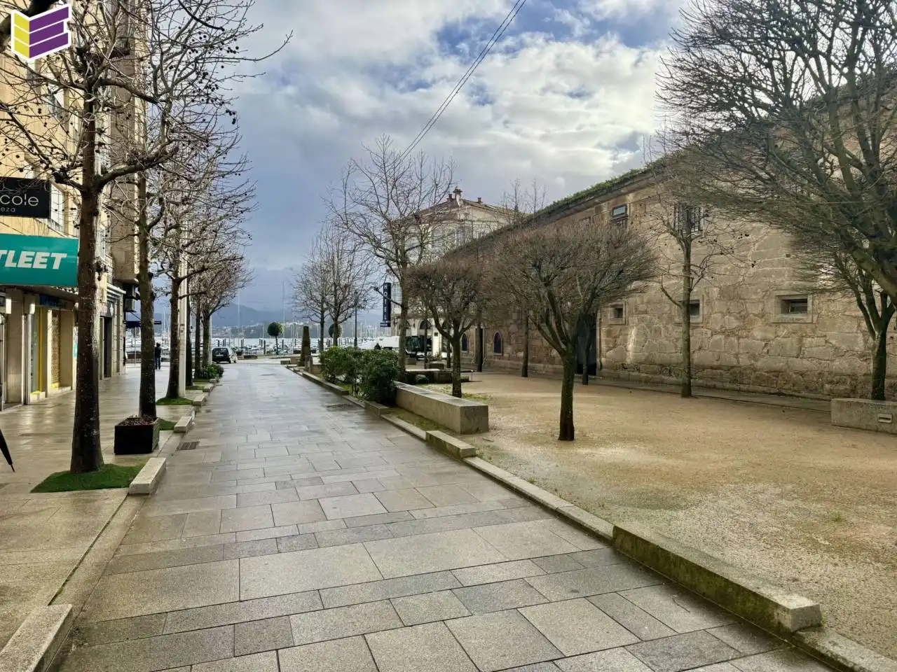 Vista exterior de Piso en venta en Baiona con Calefacción, Parquet y Amueblado