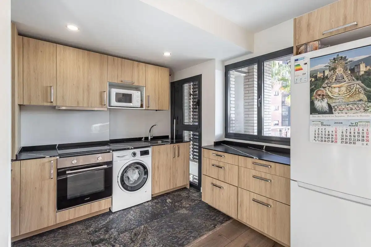Kitchen of Flat for sale in Granada  with Heating, Terrace and Storage room