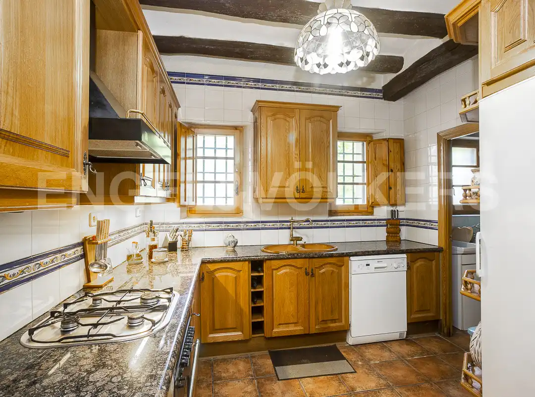 Cocina de Casa o chalet en venta en Pontons con Calefacción, Jardín privado y Parquet