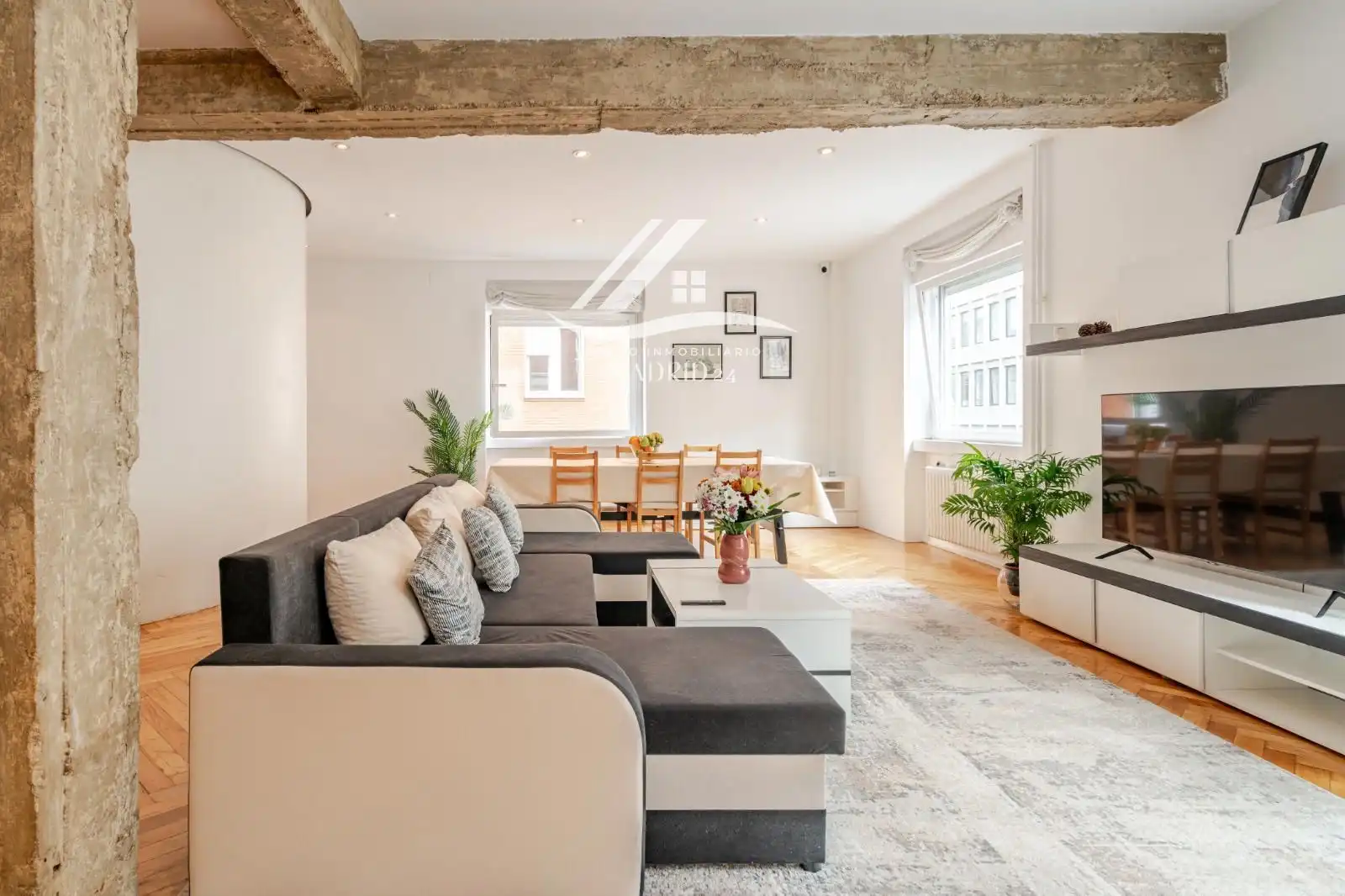 Sala de estar de Piso de alquiler en Madrid con Aire acondicionado, Calefacción y Amueblado