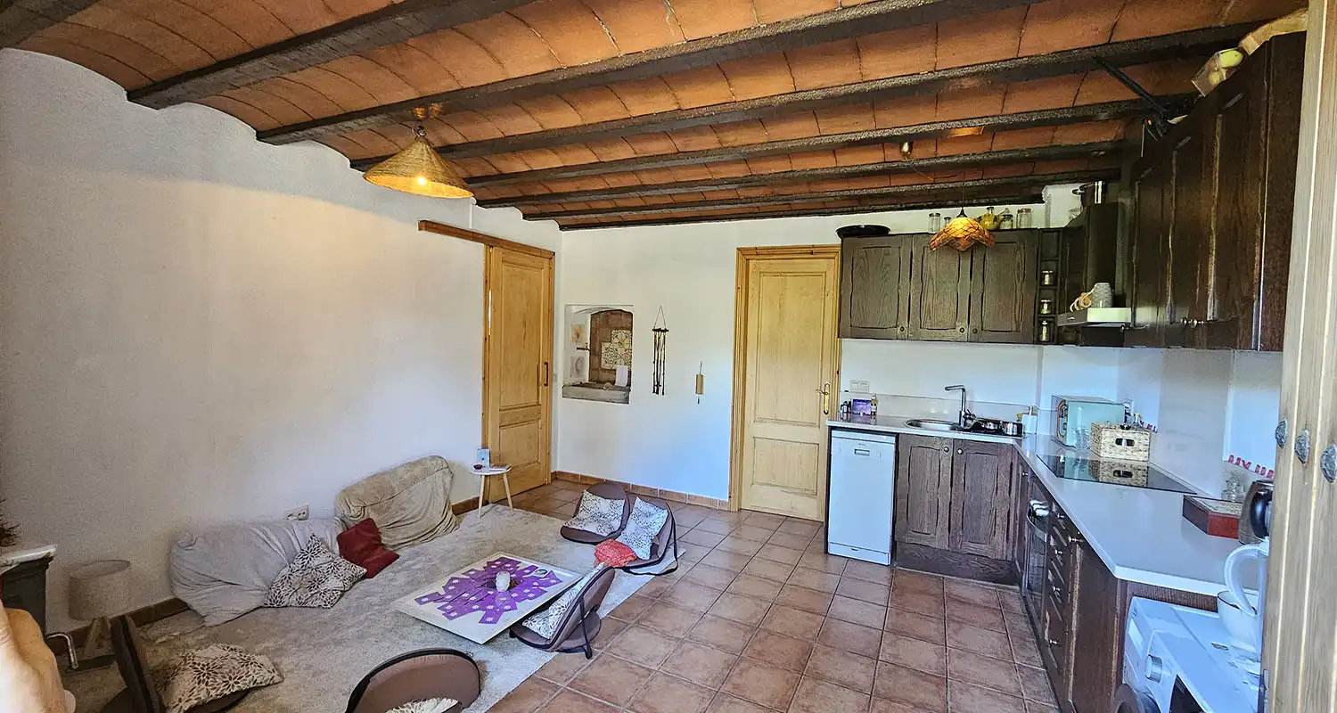 Sala de estar de Finca rústica en venta en Sant Celoni con Aire acondicionado, Calefacción y Jardín privado