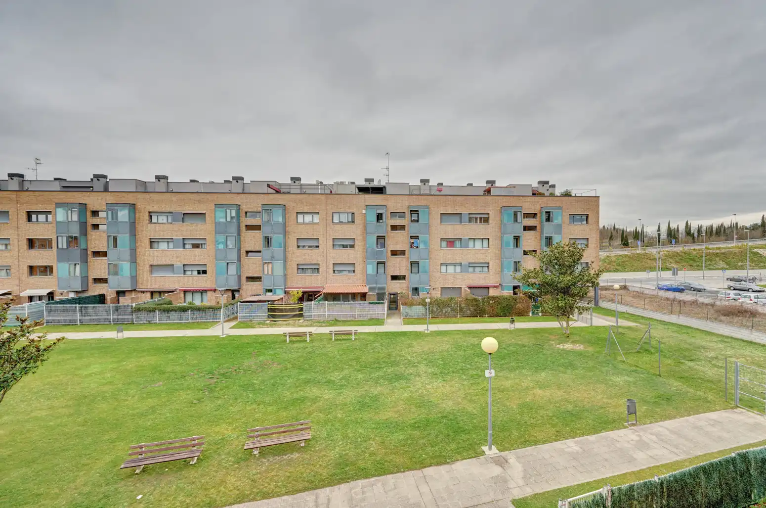 Exterior view of Flat for sale in  Pamplona / Iruña  with Heating, Private garden and Parquet flooring
