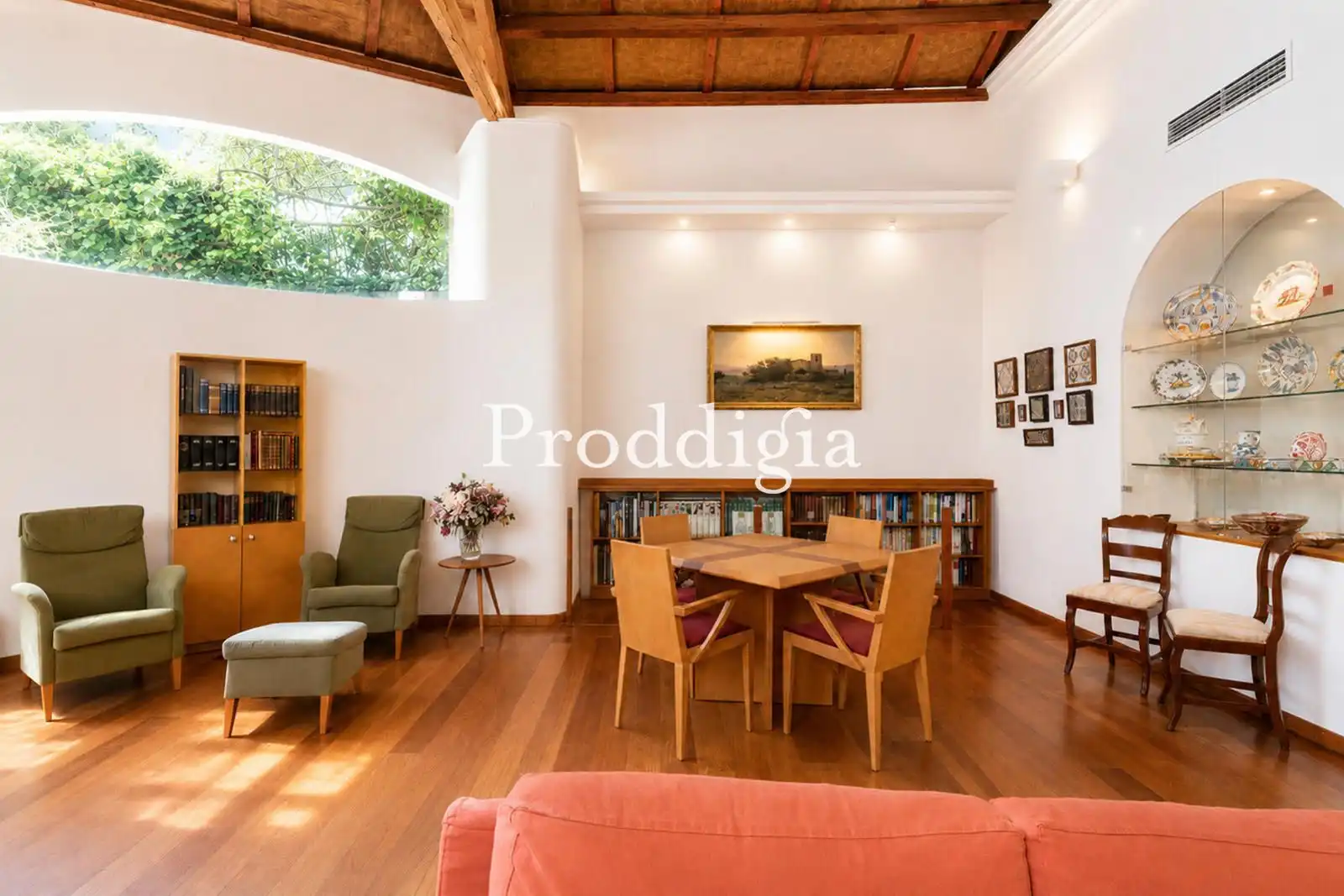 Wohnzimmer von Wohnung zum Verkauf in Barcelona mit Klimaanlage, Heizung und Privatgarten