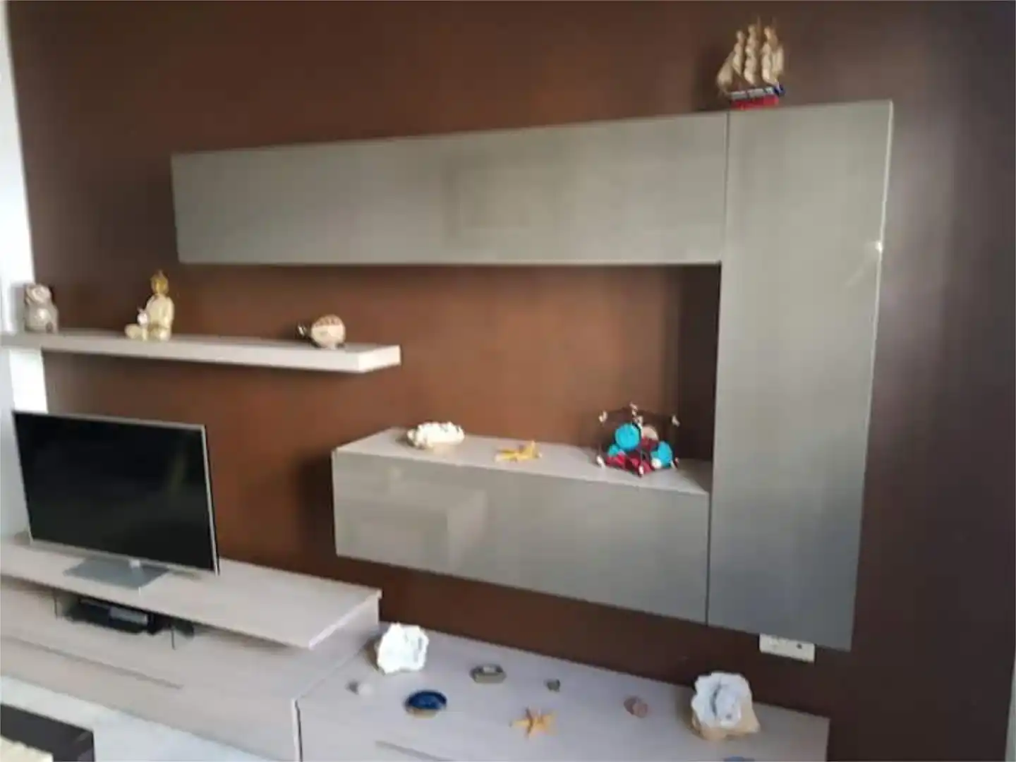 Sala de estar de Piso de alquiler en  Barcelona Capital con Aire acondicionado
