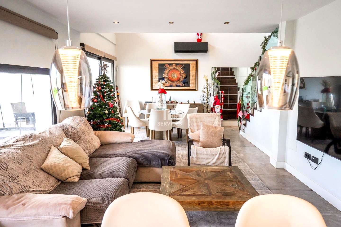 Sala d'estar de Casa o xalet en venda en Adeje amb Aire condicionat, Jardí privat i Terrassa