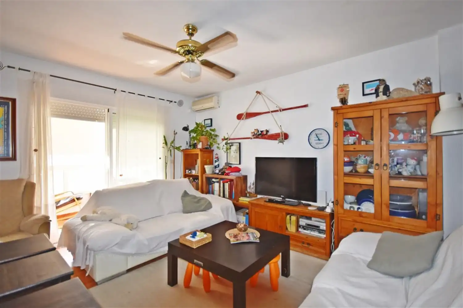 Wohnzimmer von Maisonette zum Verkauf in Mazarrón mit Klimaanlage, Heizung und Terrasse