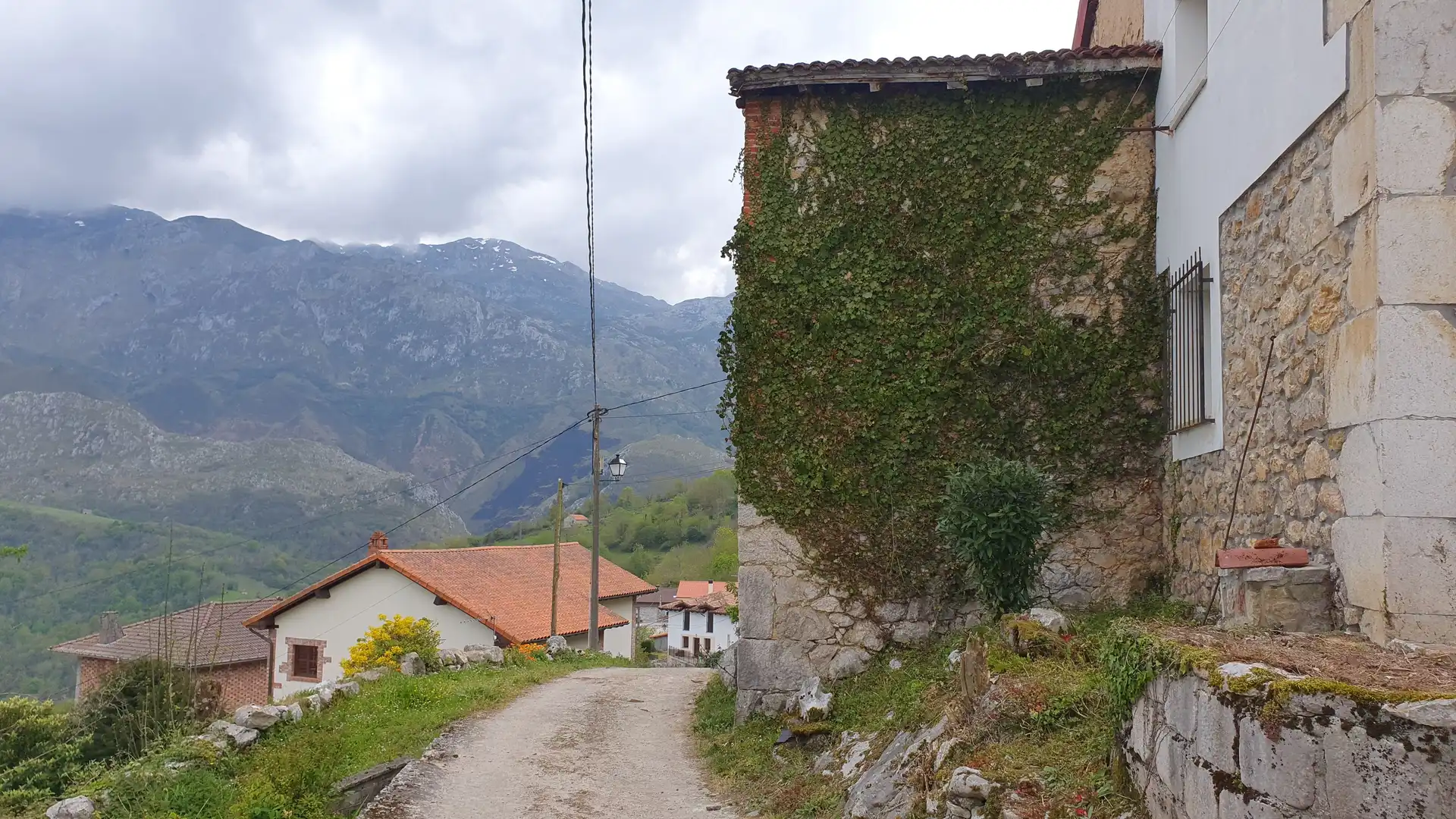 Vista exterior de Casa adosada en venda en Cabrales amb Jardí privat, Traster i Balcó