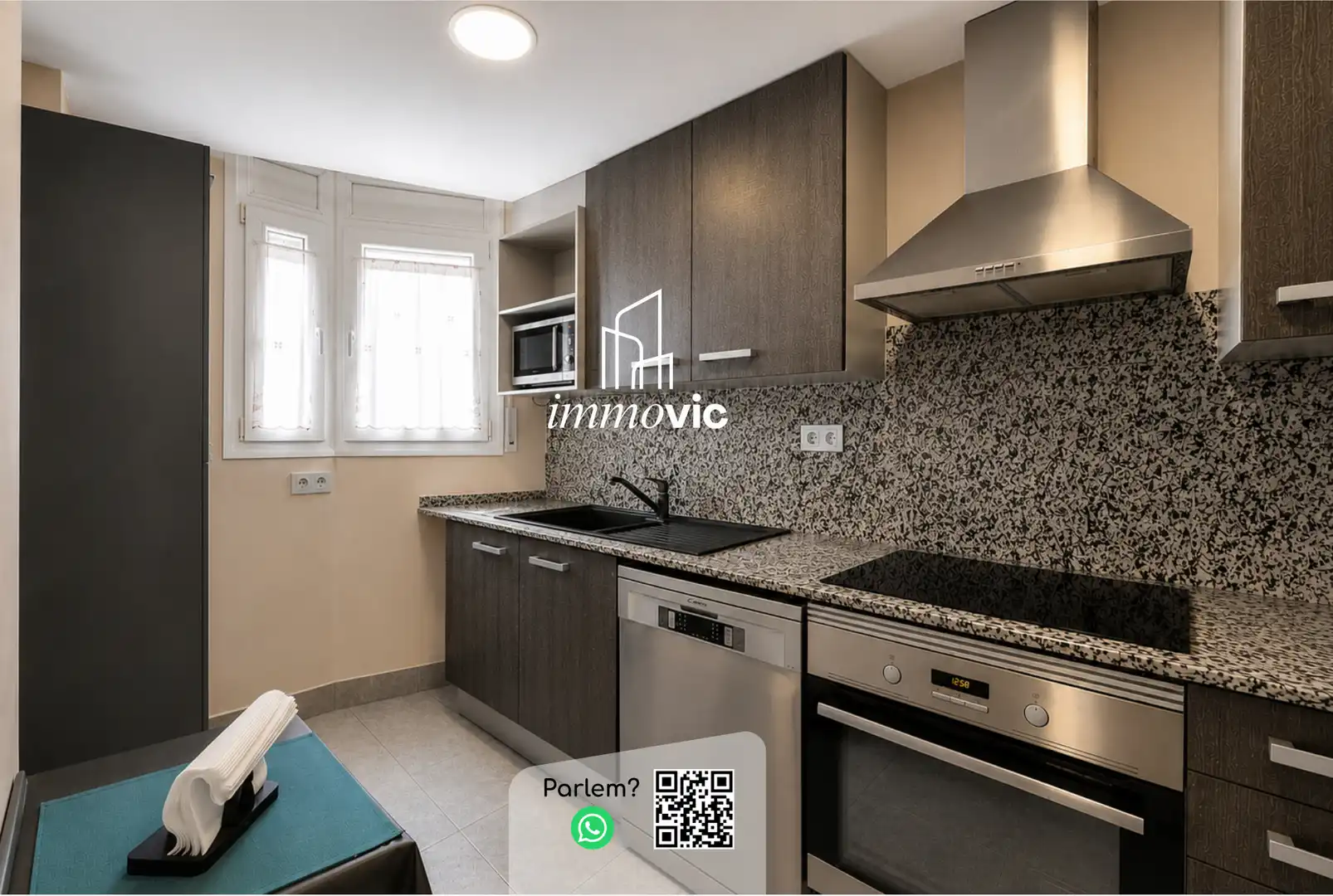 Cocina de Dúplex en venta en Roda de Ter con Calefacción, Parquet y Terraza