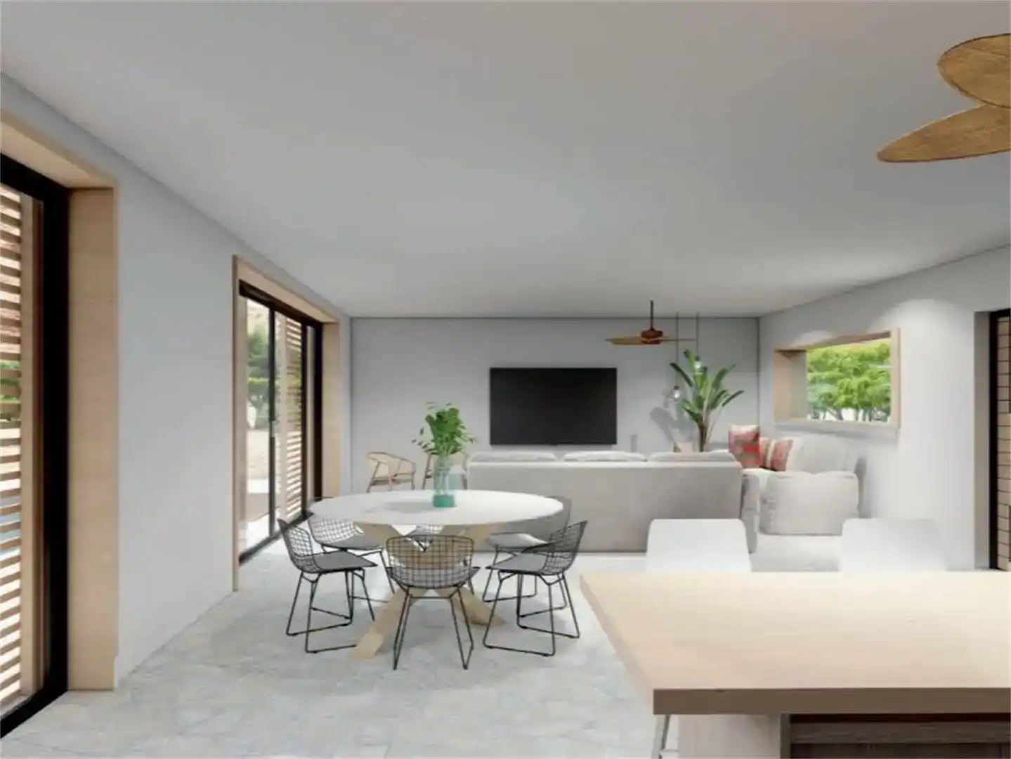 Living room of Flat for sale in La Oliva  with Private garden and Swimming Pool