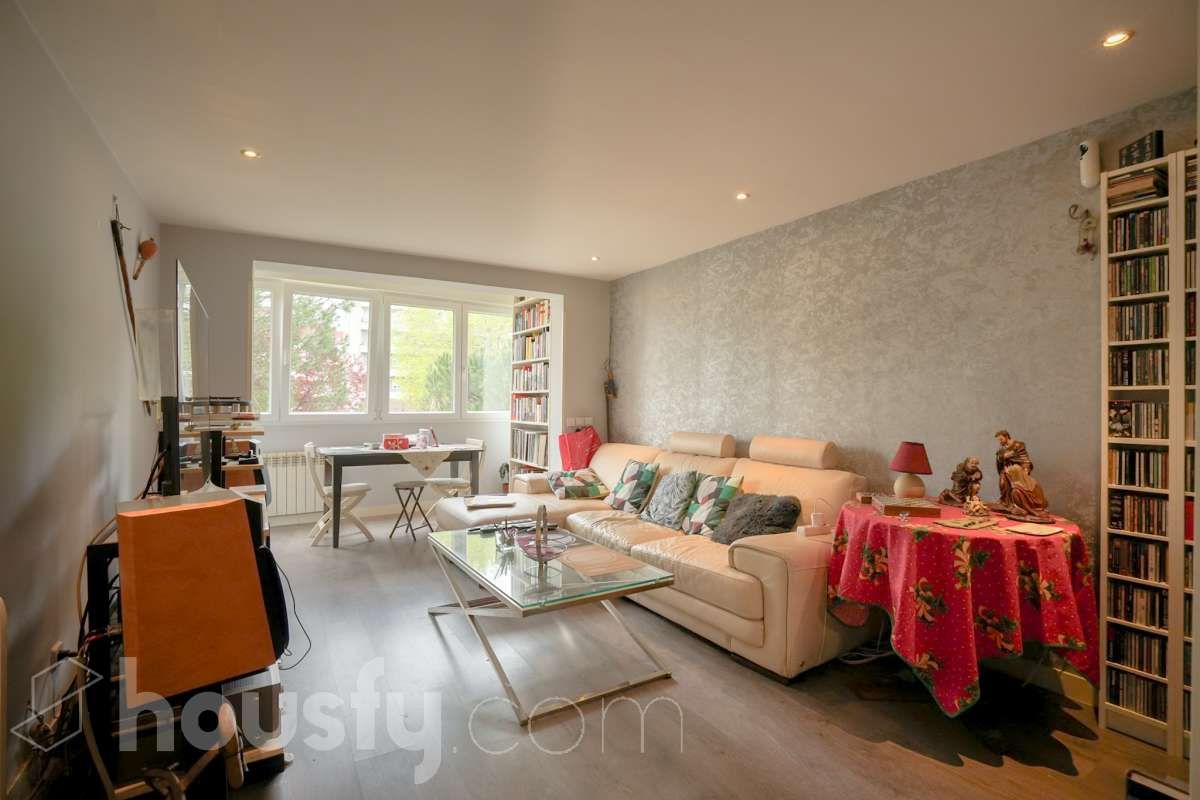 Sala de estar de Piso en venta en  Madrid Capital con Aire acondicionado y Terraza