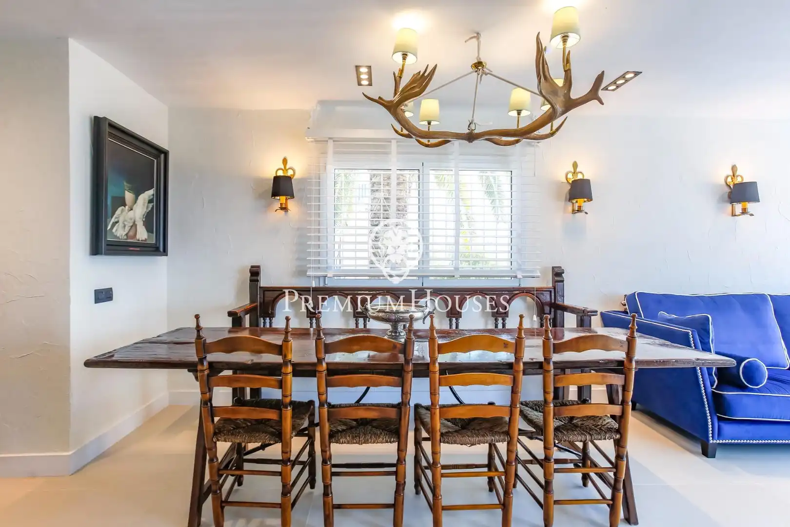 Esszimmer von Erdgeschoss zur Miete in Sitges mit Klimaanlage, Heizung und Terrasse