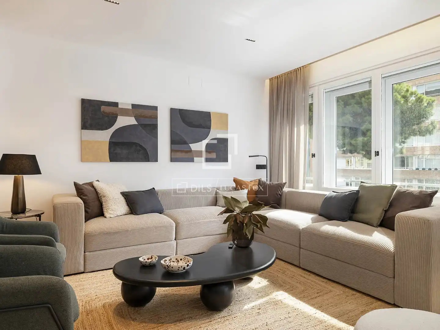 Living room of Flat for rent in Barcelona  with Air Conditioner, Heating and Parquet flooring