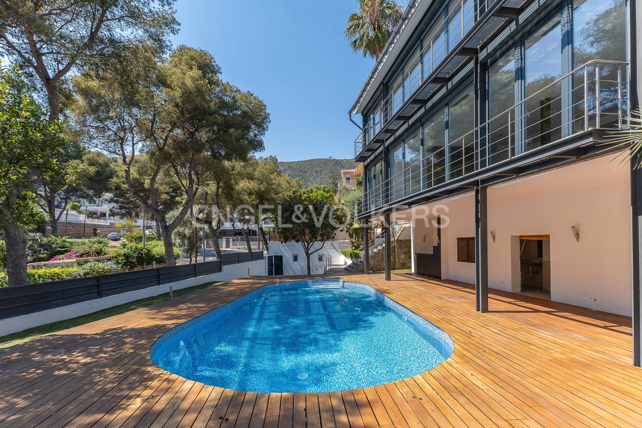 Exterior view of House or chalet to rent in Castelldefels  with Air Conditioner, Heating and Private garden
