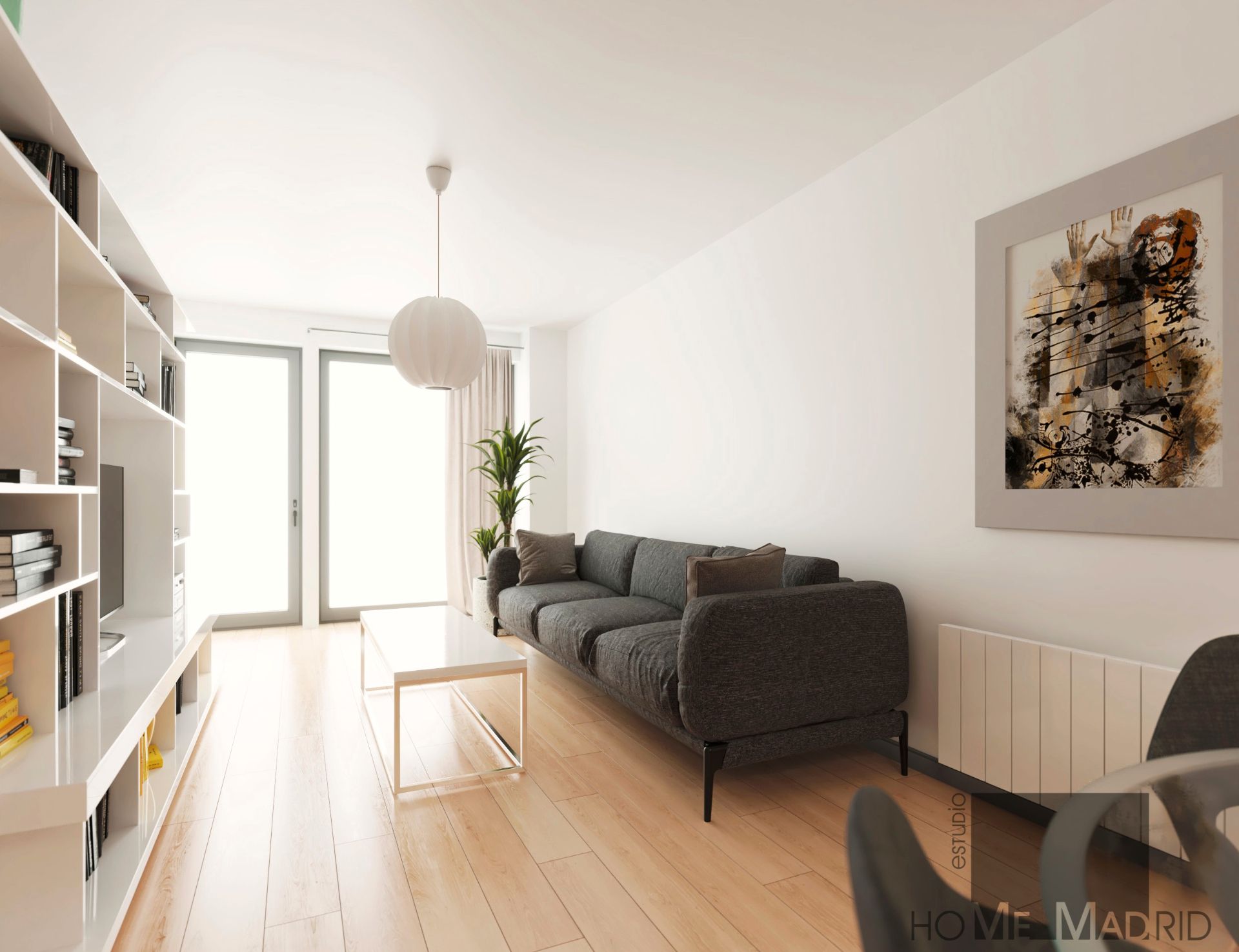 Sala d'estar de Pis en venda en  Madrid Capital amb Aire condicionat