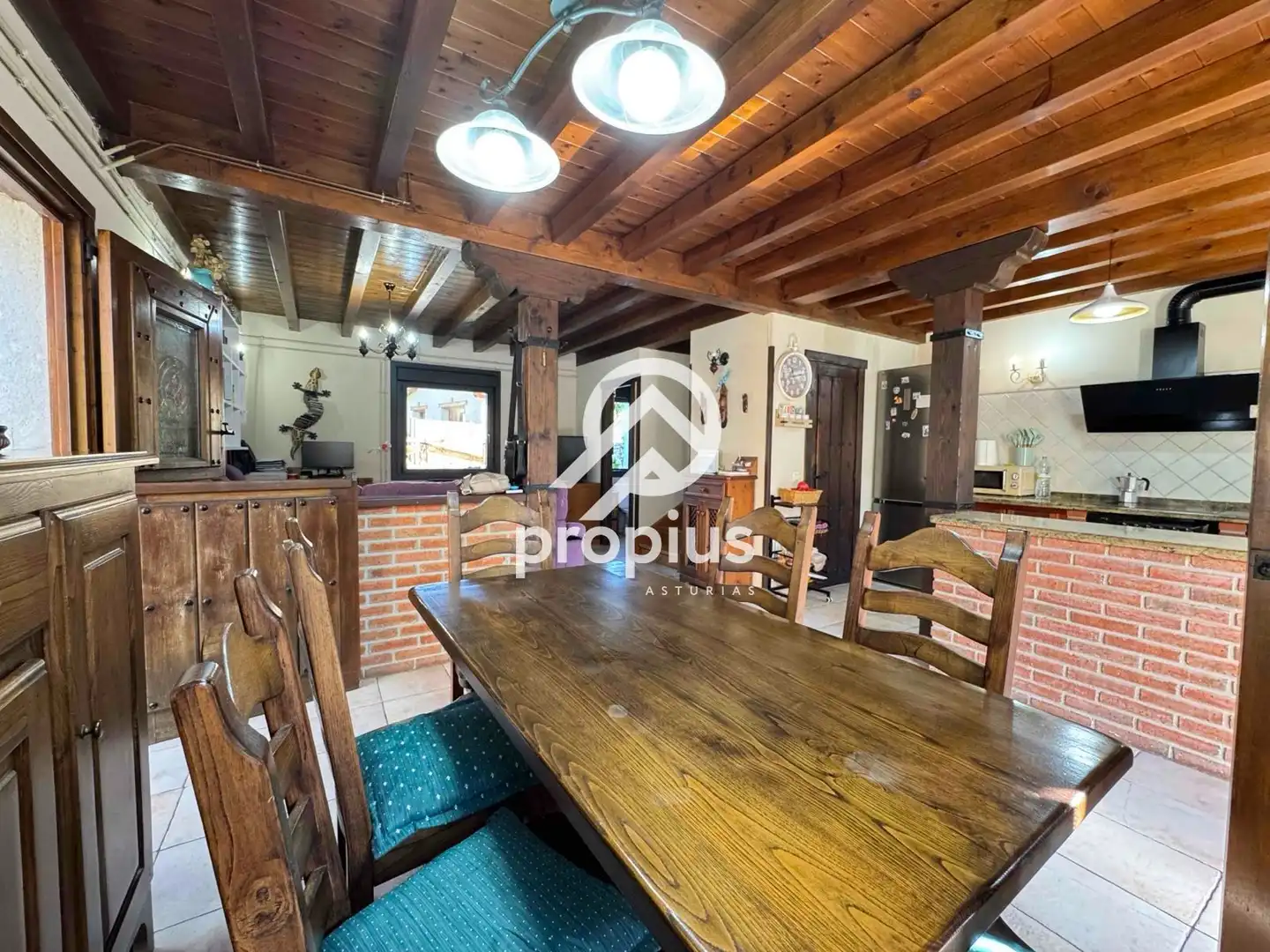 Dining room of Houses for sale in Llanes  with Heating, Private garden and Parquet flooring