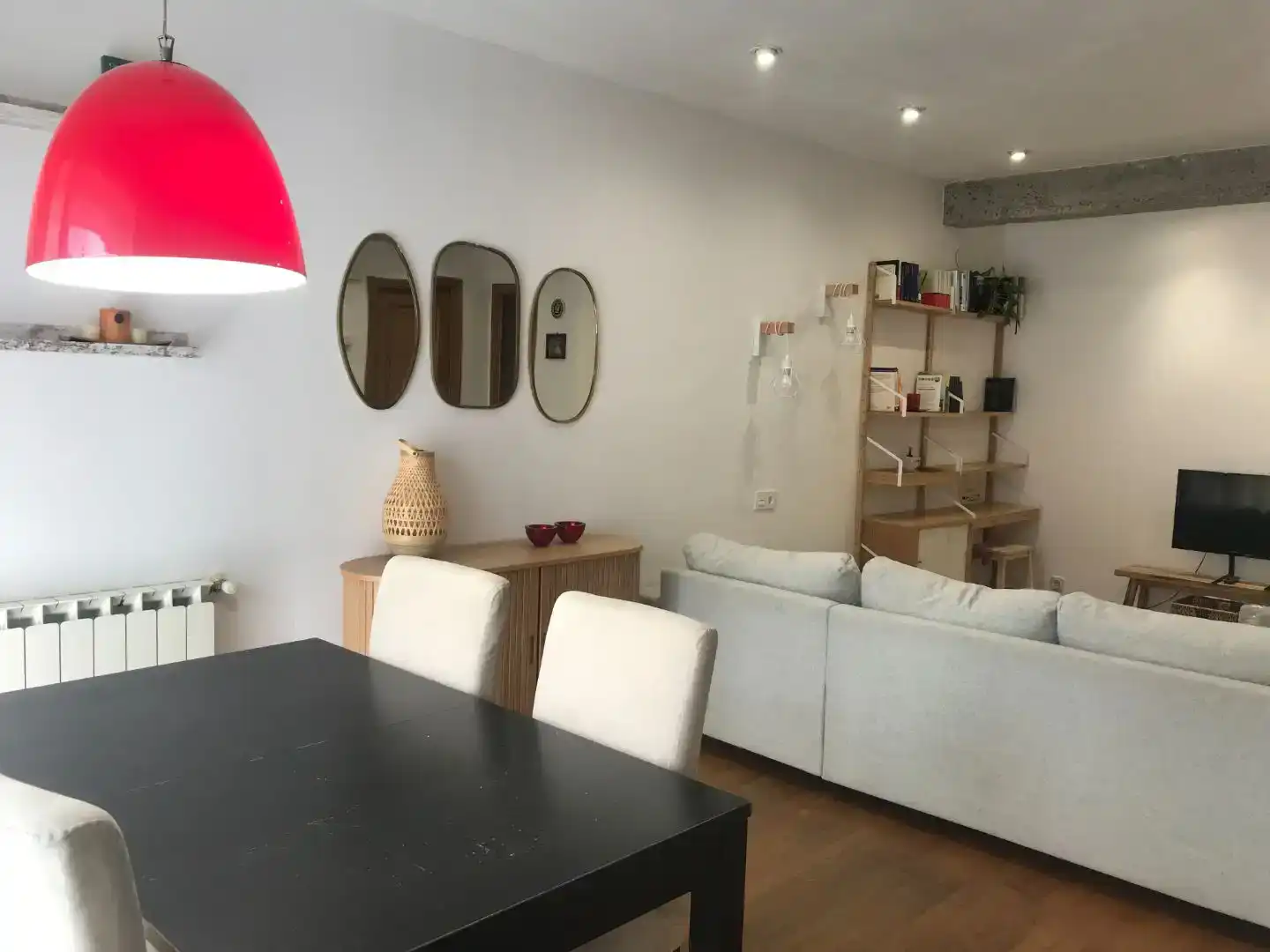 Dining room of Flat for rent in Orio  with Parquet flooring, Furnished and Balcony