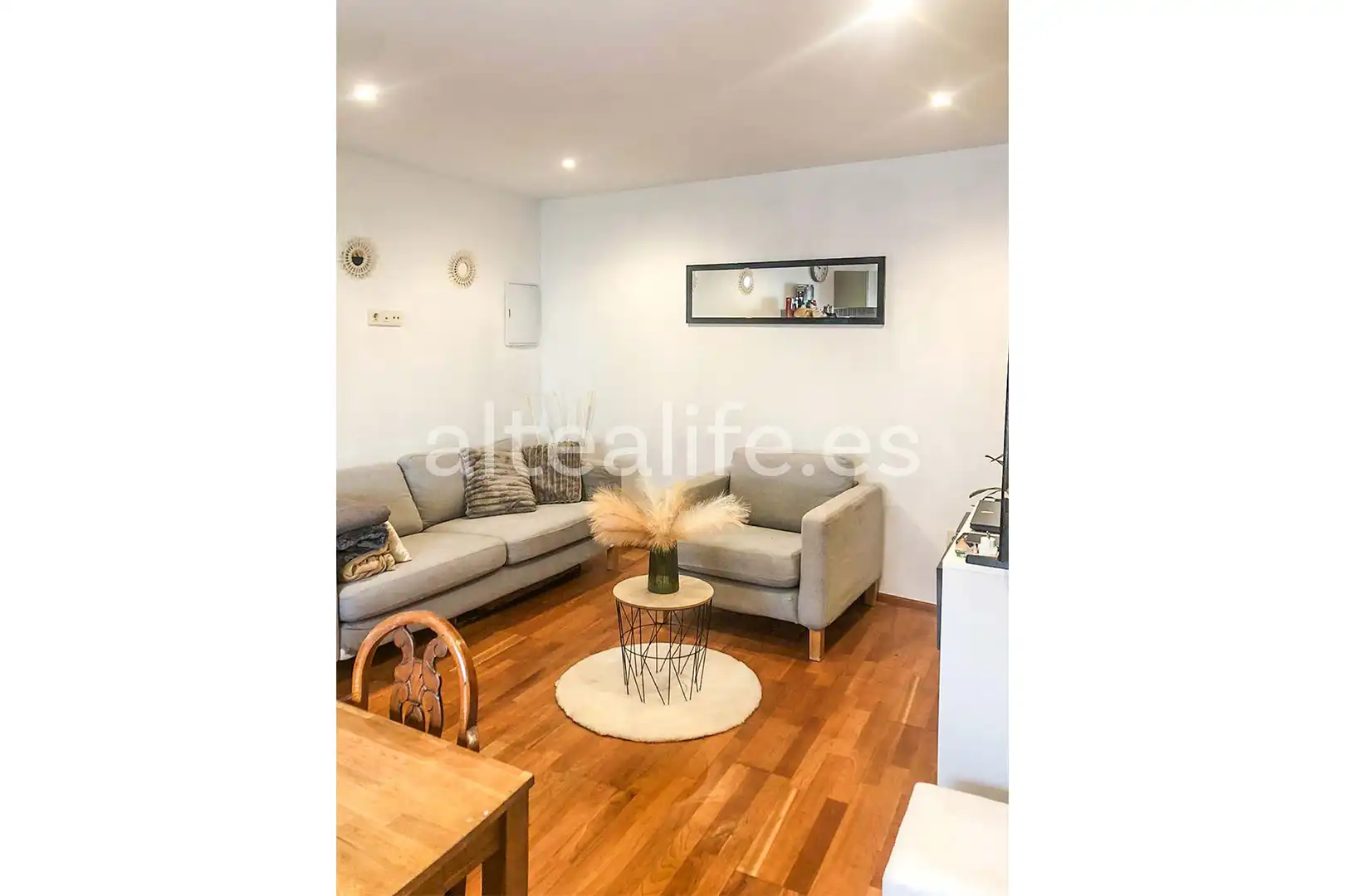 Sala de estar de Casa adosada en venta en Altea con Aire acondicionado, Parquet y Balcón