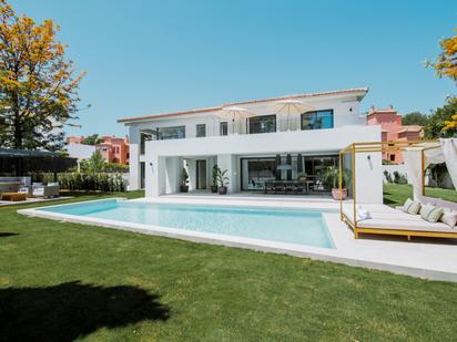 Garden of Single-family semi-detached for sale in Marbella  with Air Conditioner, Terrace and Swimming Pool