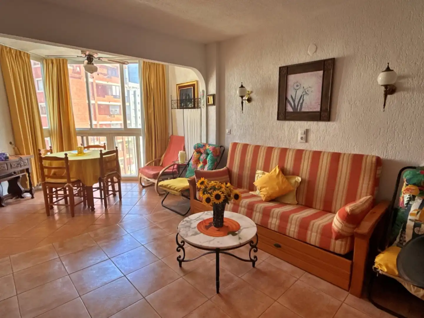 Living room of Apartments for sale in Calpe / Calp  with Air Conditioner, Heating and Private garden