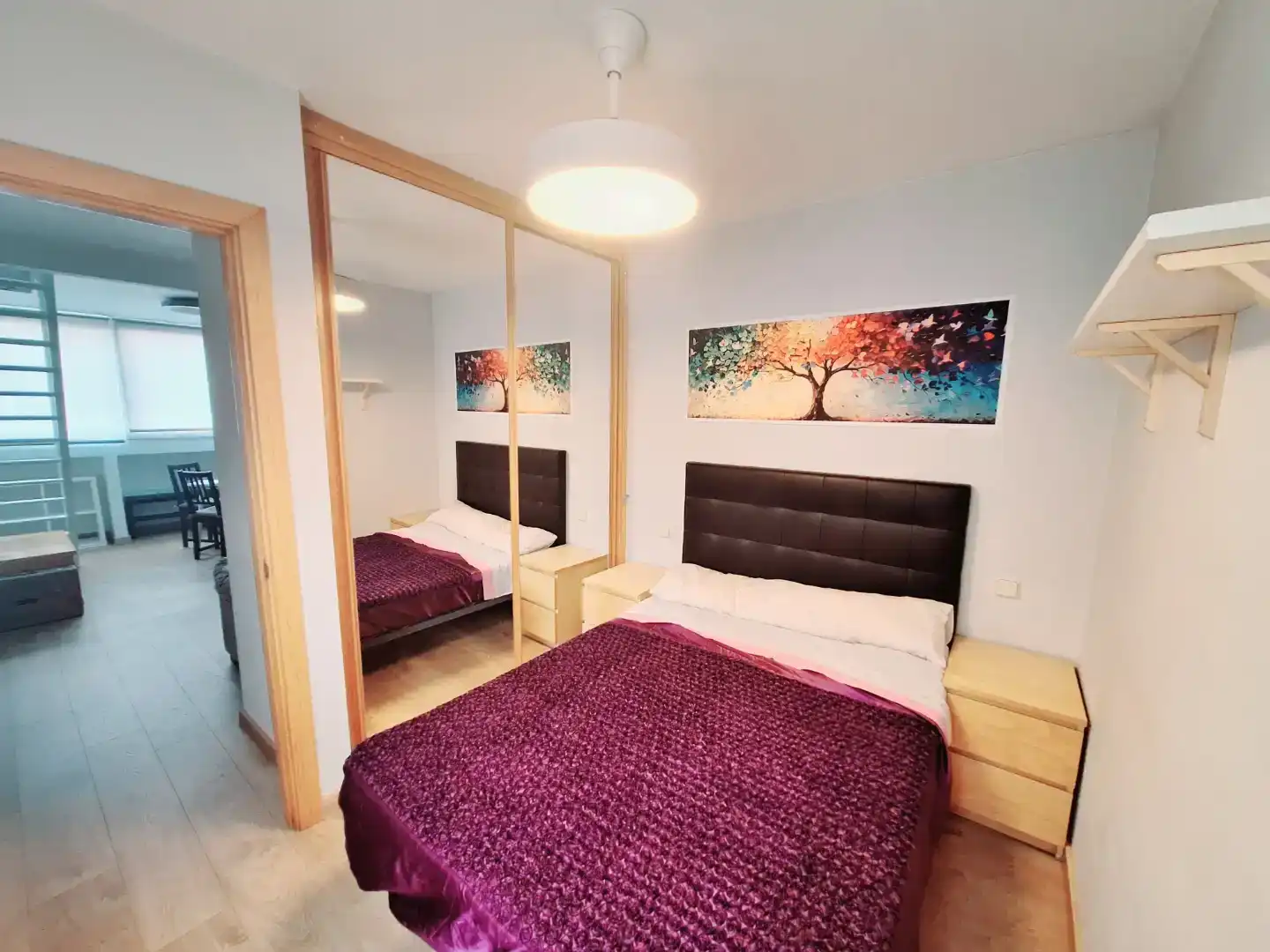 Schlafzimmer von Wohnung zur Miete in  Madrid Capital mit Klimaanlage