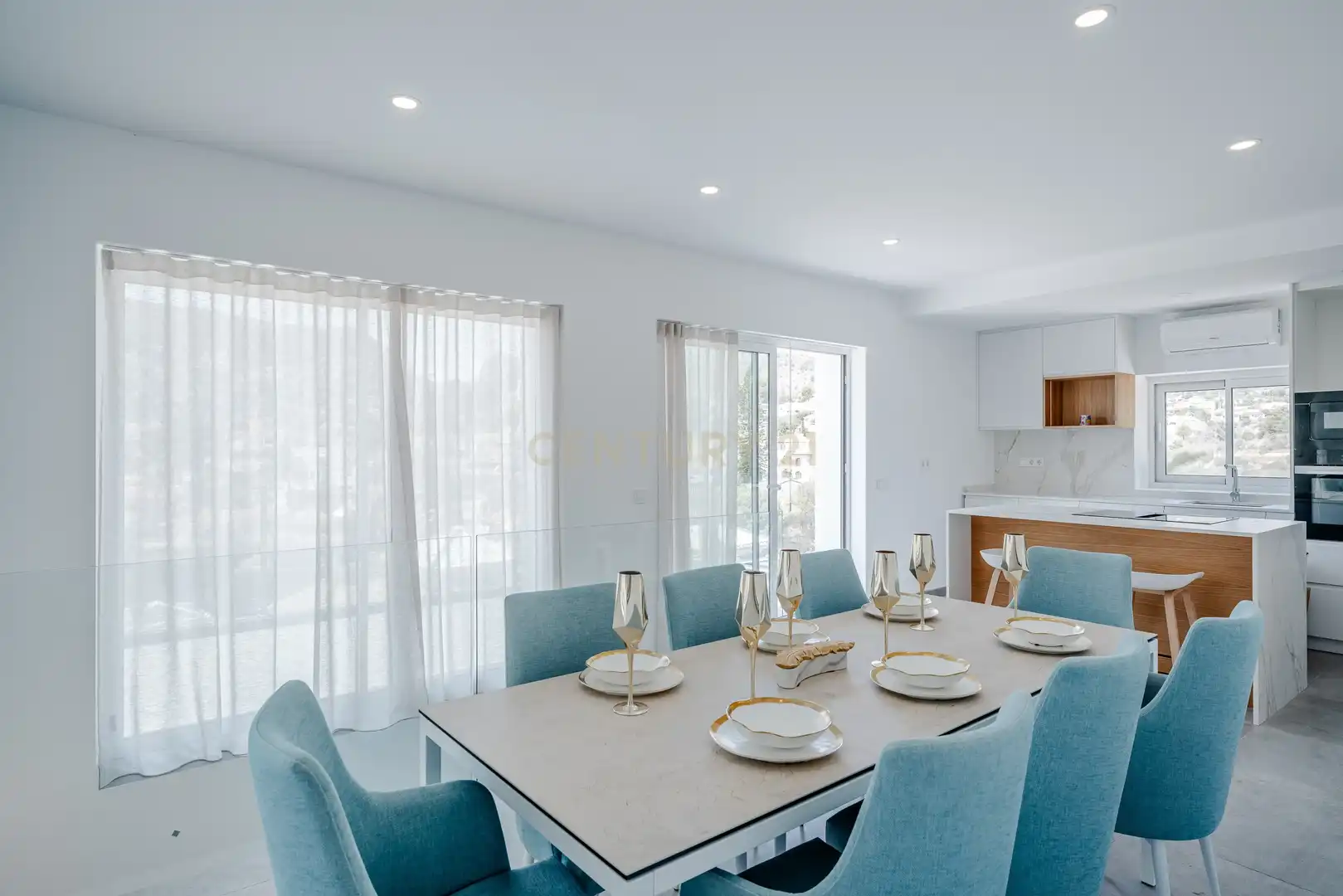 Menjador de Apartament en venda en Calpe / Calp amb Aire condicionat, Jardí privat i Traster