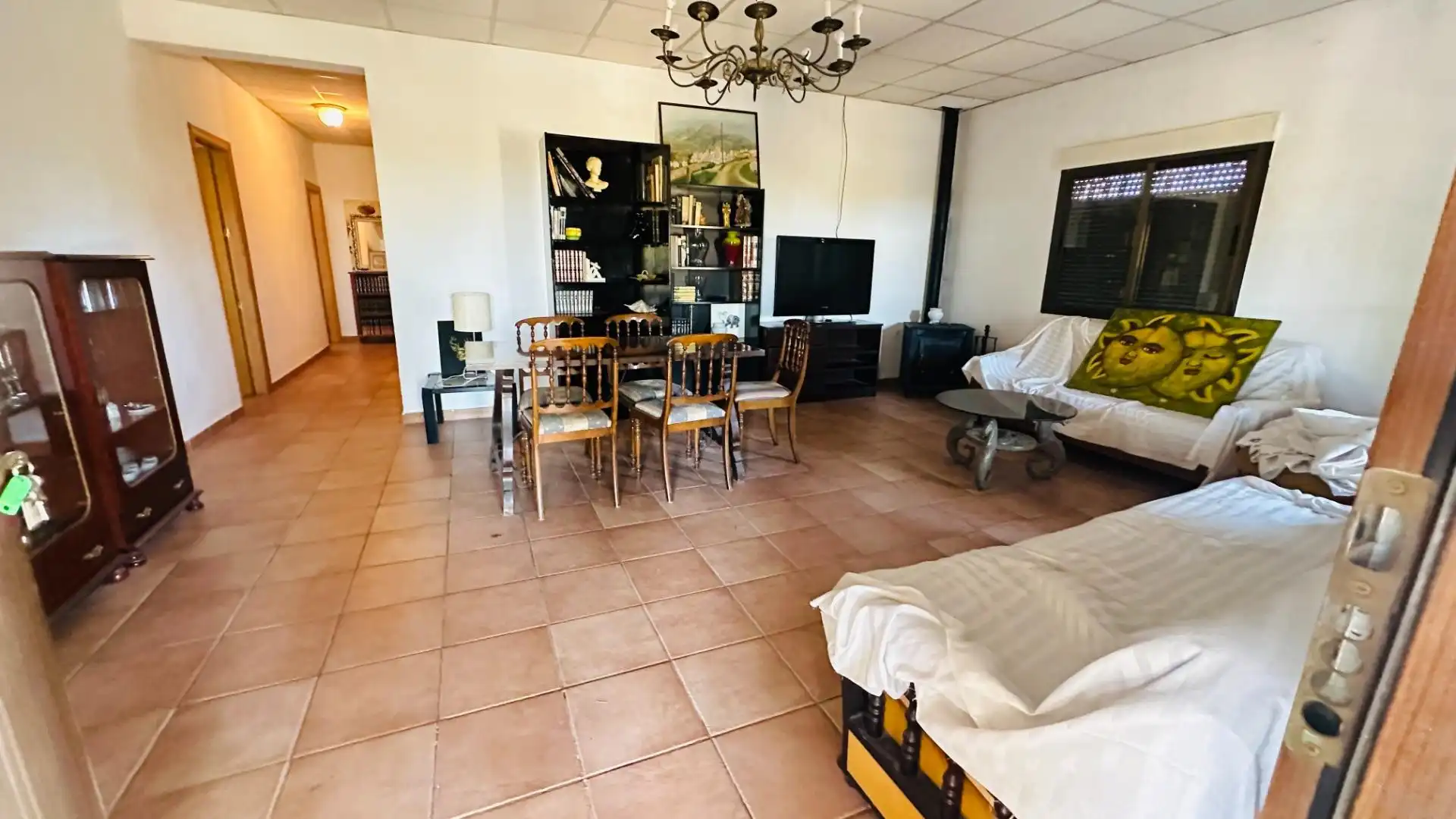 Sala d'estar de Casa o xalet en venda en Elche / Elx amb Jardí privat, Traster i Piscina