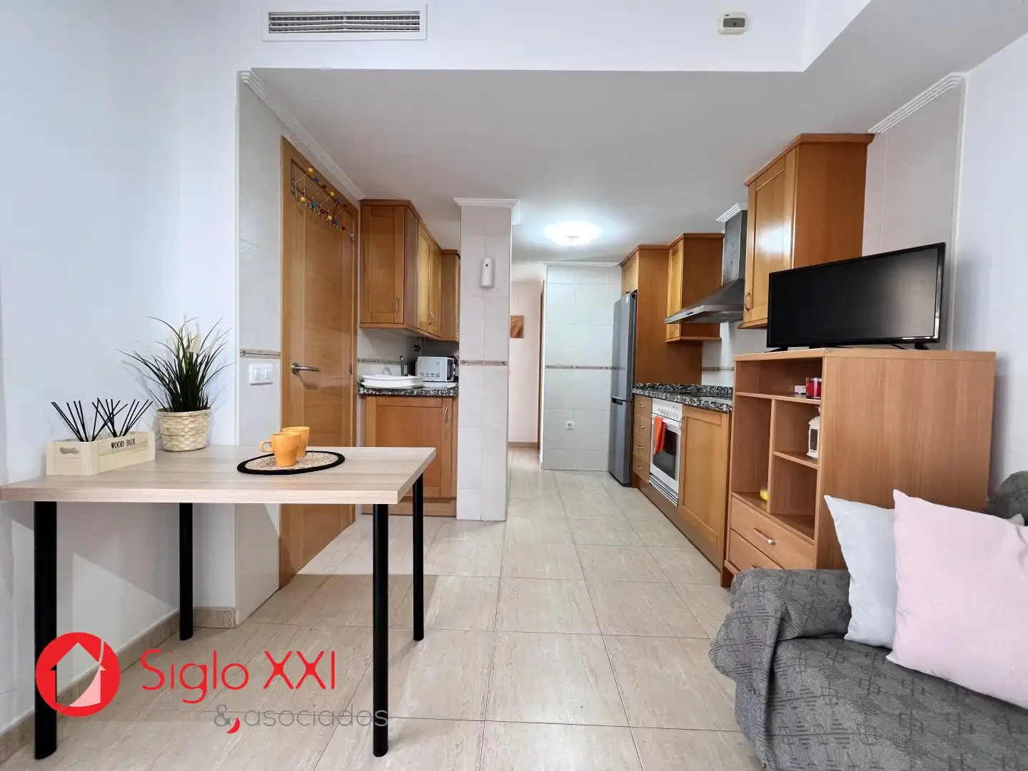 Küche von Wohnung zum Verkauf in Oropesa del Mar / Orpesa mit Klimaanlage, Heizung und Terrasse
