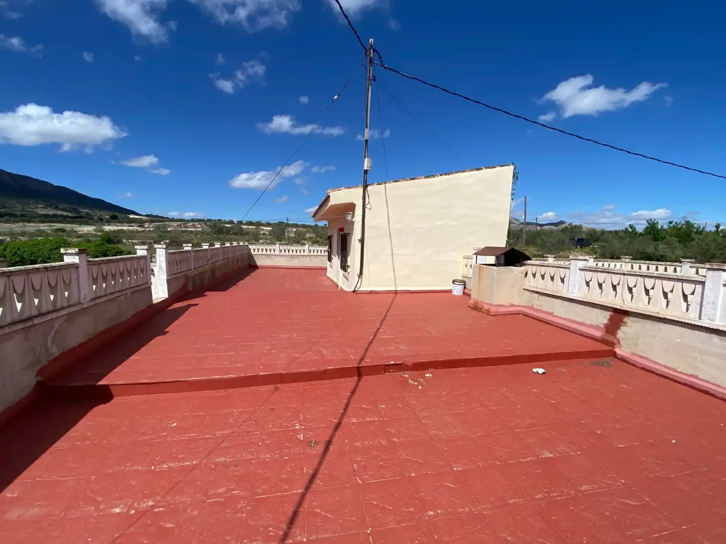 Terraza de Finca rústica en venta en Sax con Aire acondicionado, Calefacción y Jardín privado
