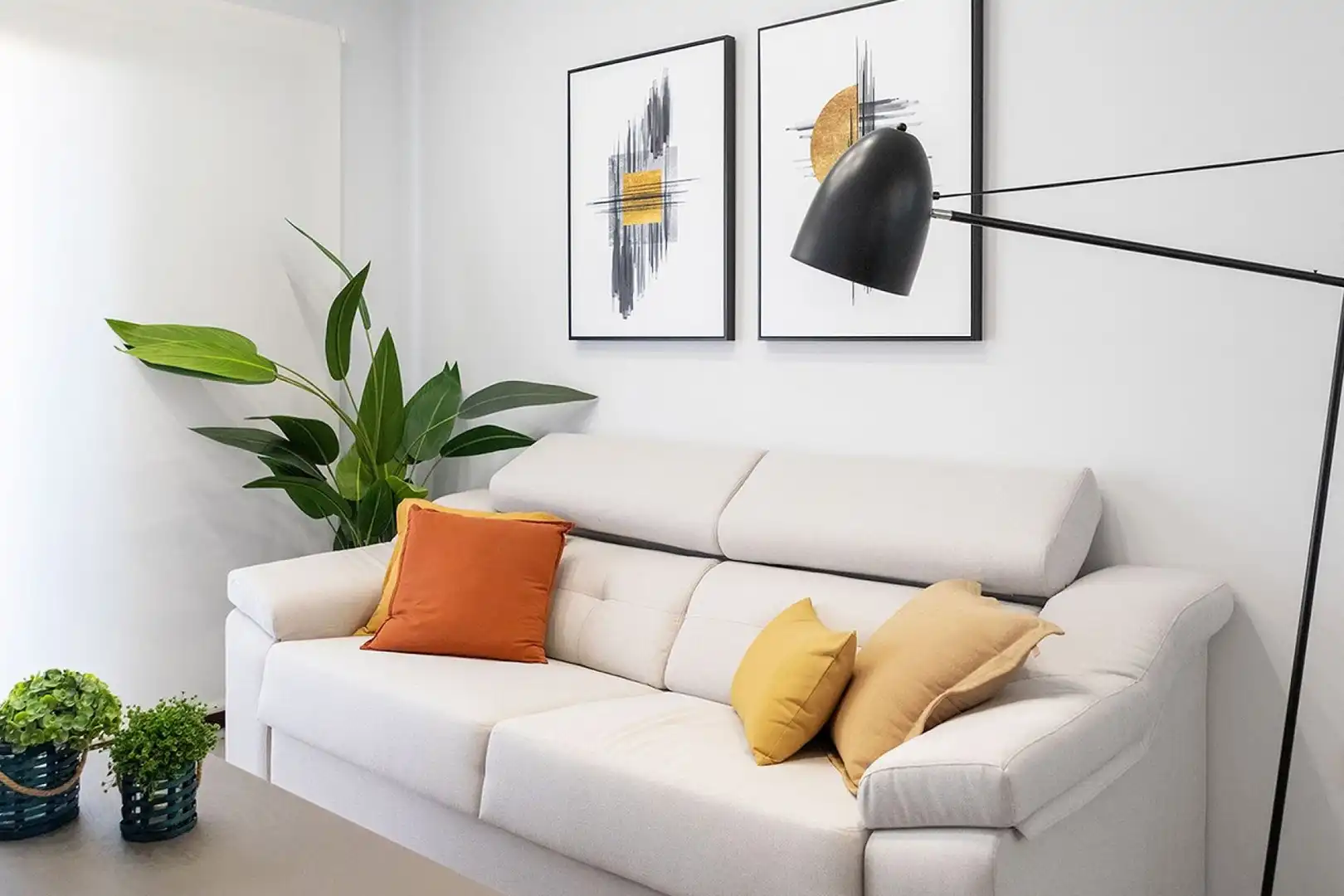 Wohnzimmer von Dachboden zum Verkauf in Pulpí mit Klimaanlage, Heizung und Privatgarten