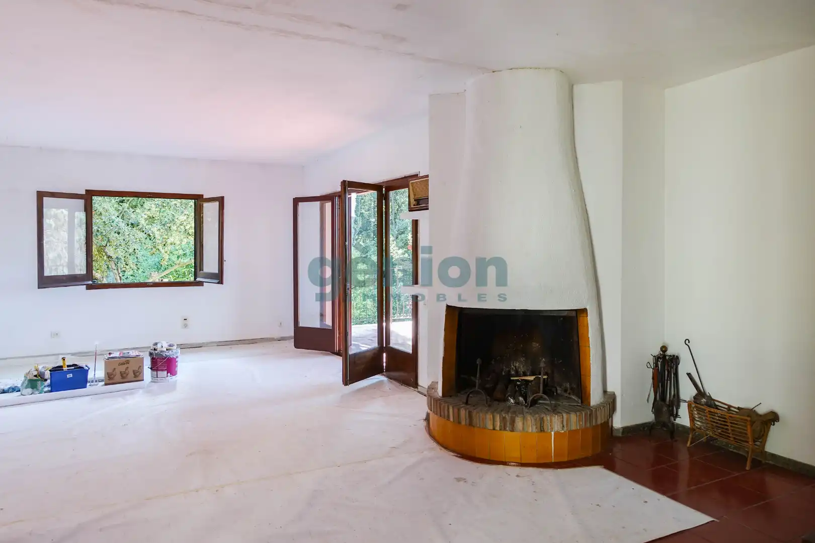 Sala de estar de Casa o chalet en venta en Sant Aniol de Finestres con Jardín privado y Terraza