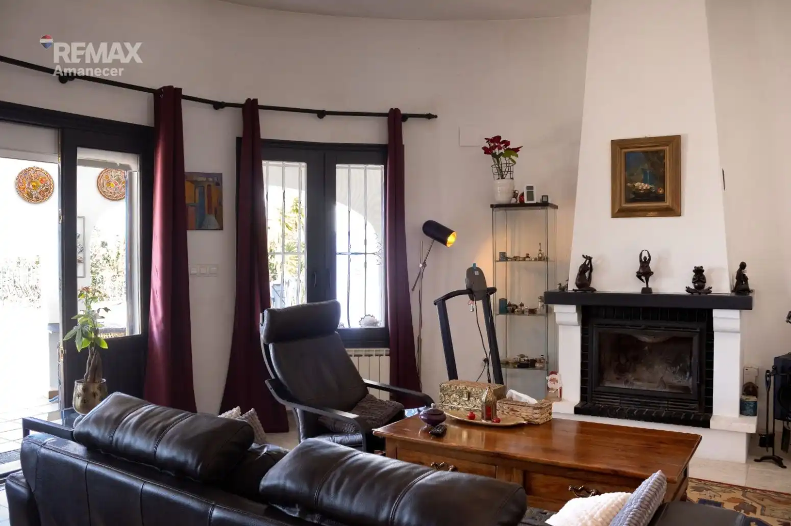 Sala d'estar de Casa o xalet en venda en El Ràfol d'Almúnia amb Aire condicionat, Jardí privat i Terrassa