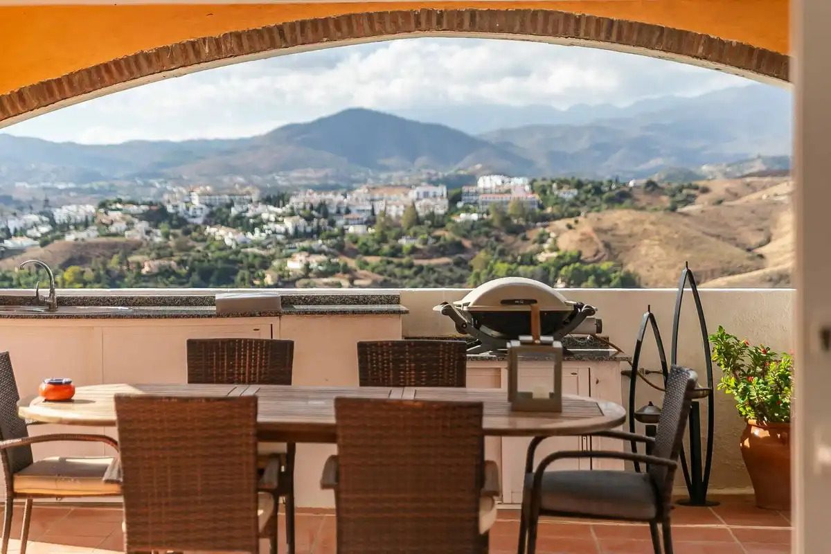 Terraza de Casa o chalet en venta en Mijas con Aire acondicionado, Calefacción y Jardín privado