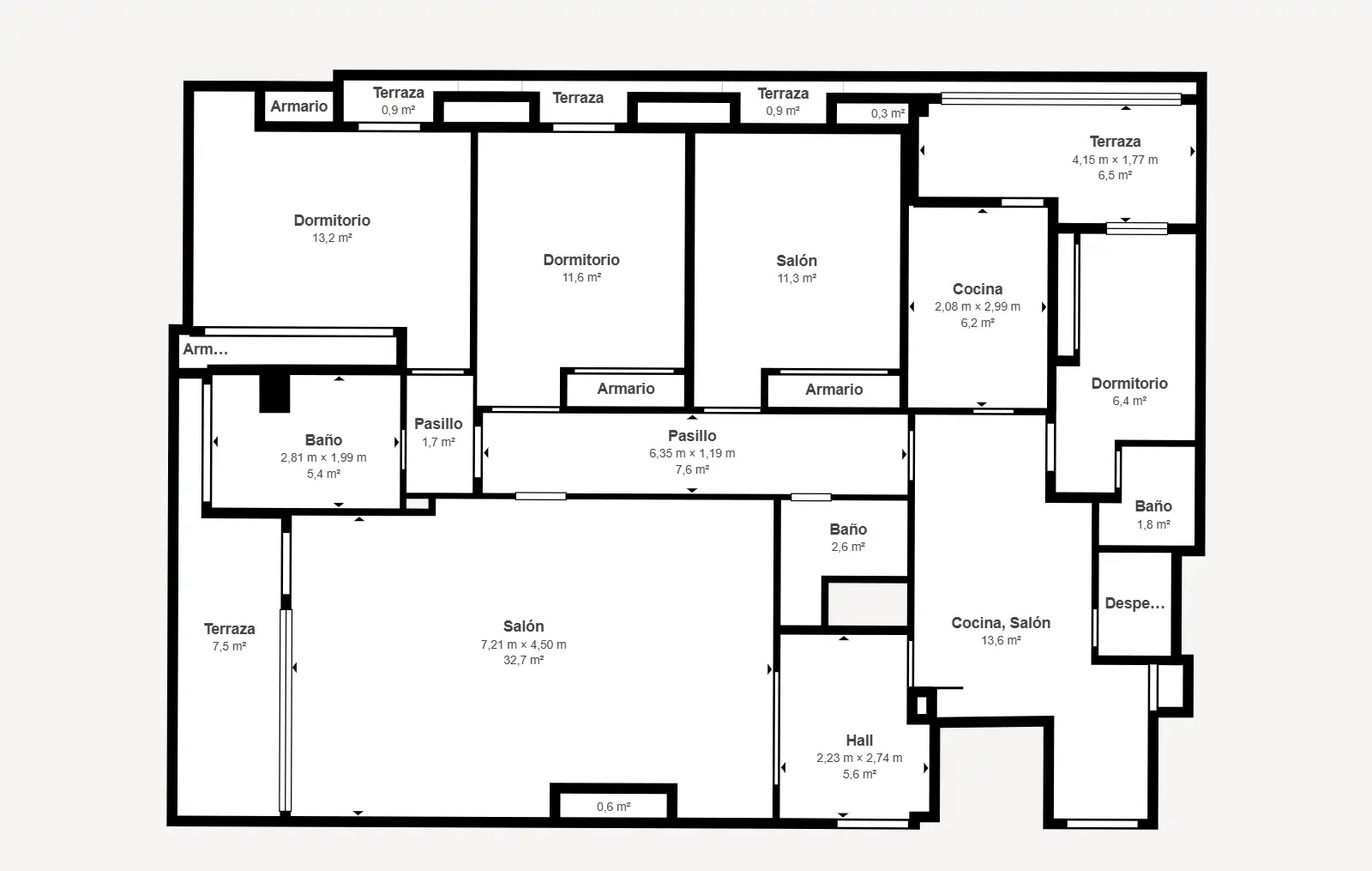 Piso de alquiler en Madrid con Aire acondicionado, Calefacción y Parquet