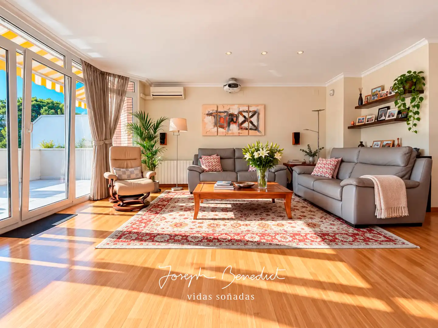 Sala de estar de Casa o chalet en venta en Castelldefels con Aire acondicionado, Calefacción y Jardín privado