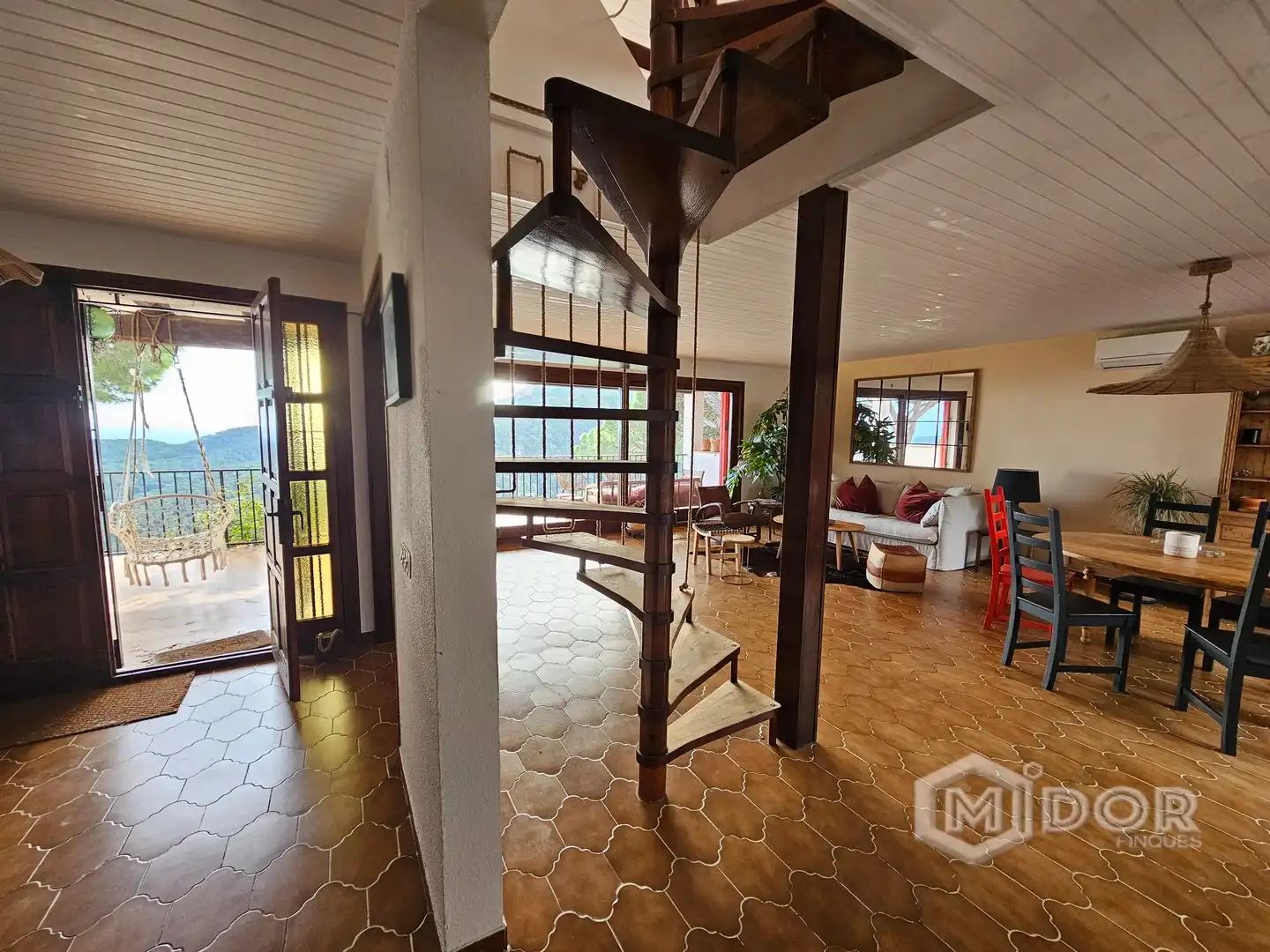 Wohnzimmer von Haus oder Chalet zur Miete in Sant Feliu de Guíxols mit Klimaanlage, Privatgarten und Terrasse