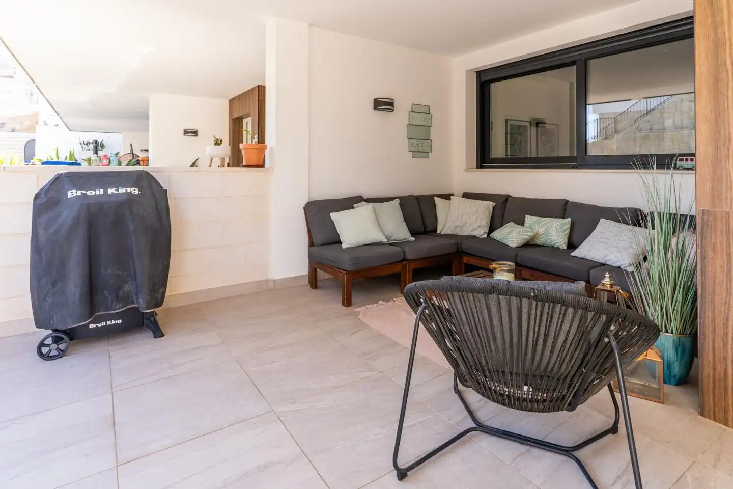Sala d'estar de Casa adosada en venda en Santa Pola amb Aire condicionat i Terrassa