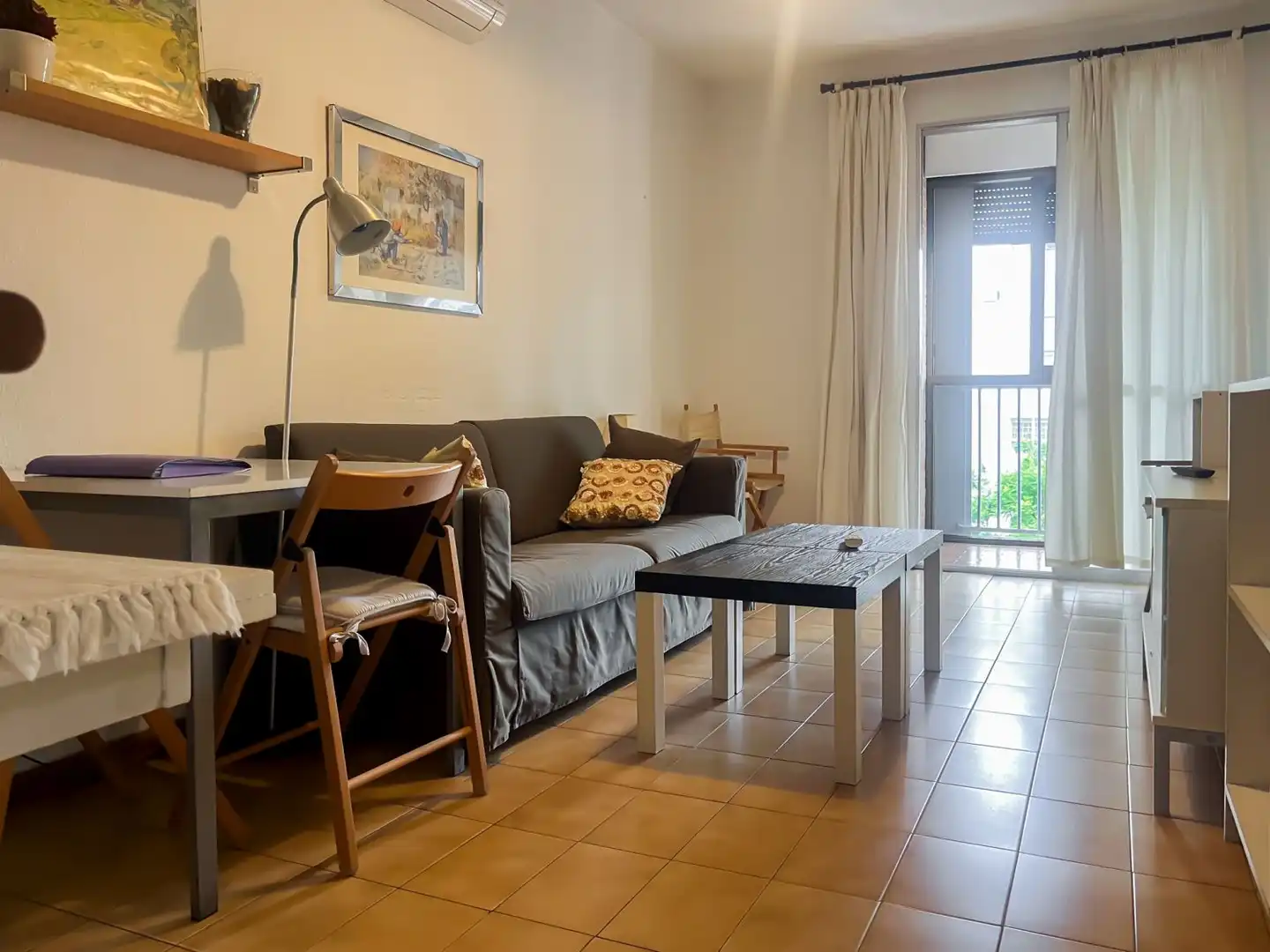 Wohnzimmer von Wohnung zur Miete in Sevilla mit Klimaanlage, Heizung und Terrasse